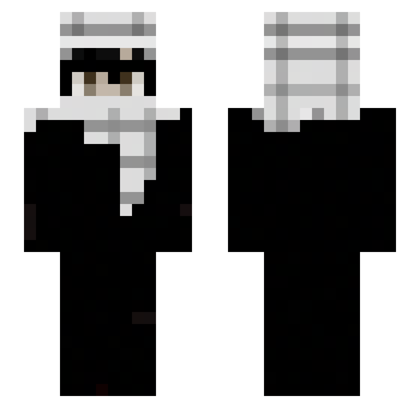 zehneraufkombi Minecraft skin, front and back view
