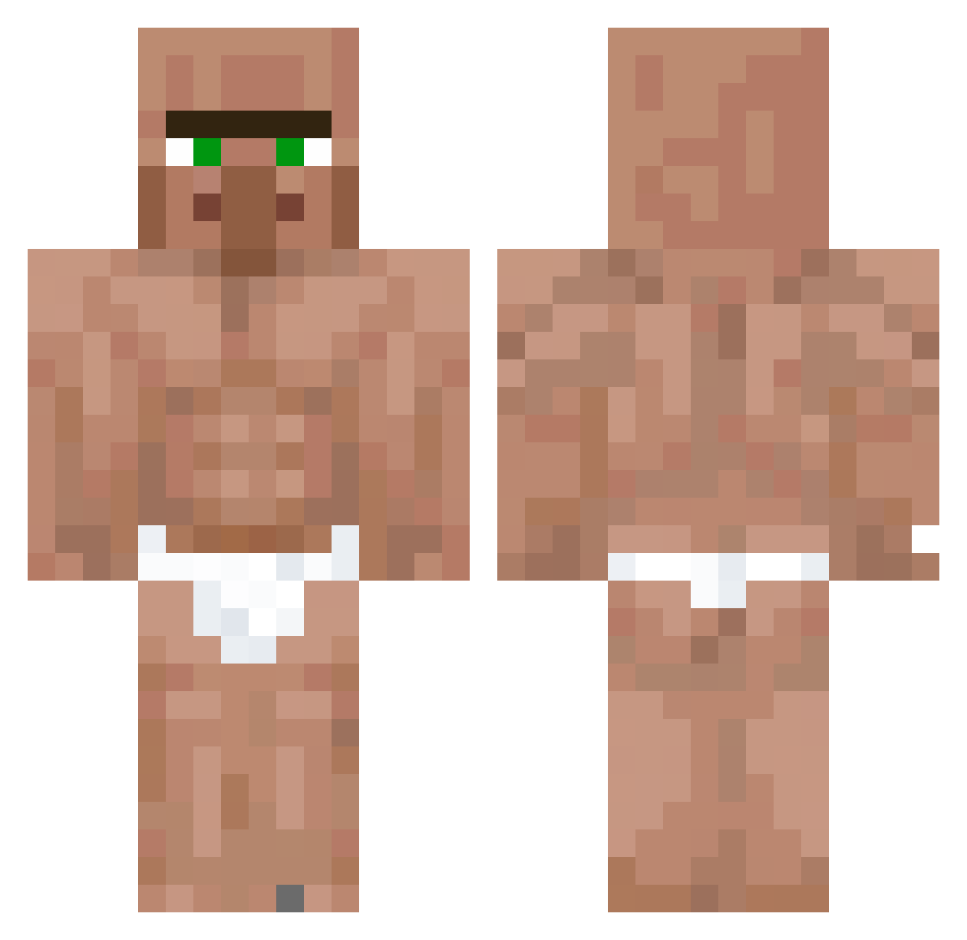 pitaishere Minecraft skin, front and back view