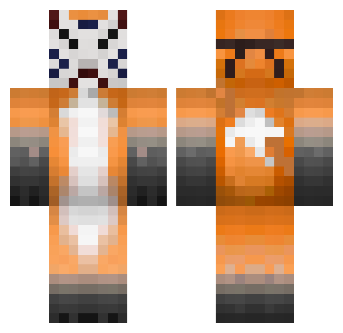 esbocejo Minecraft skin, front and back view