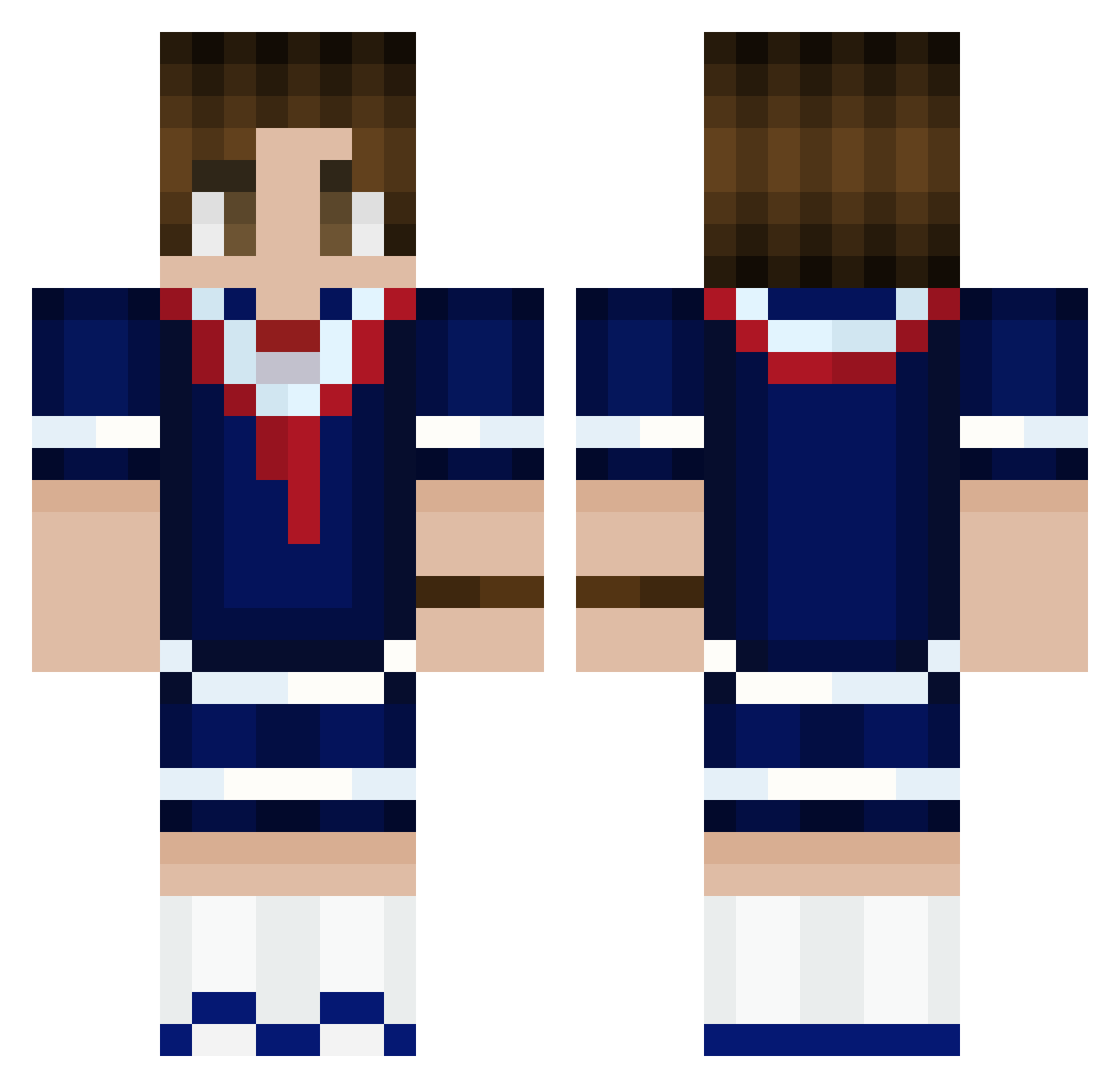 HeitBurn Minecraft skin, front and back view