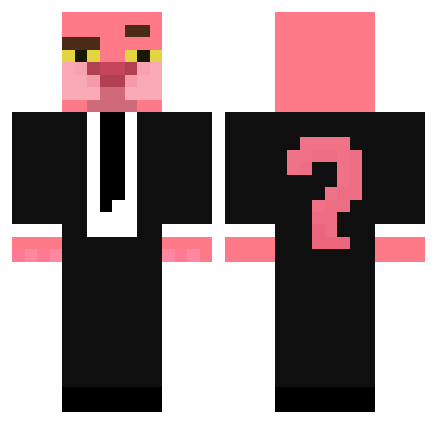 NanchOwO Minecraft skin, front and back view