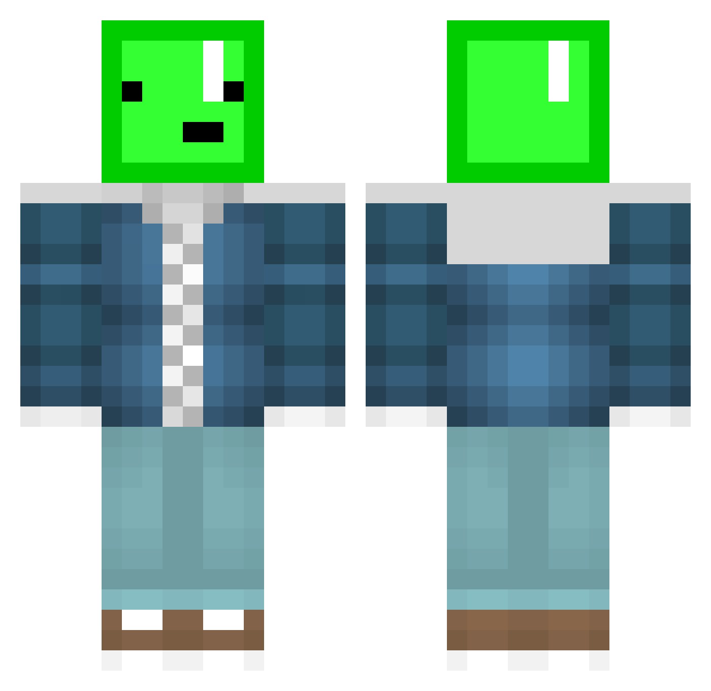 LEATHER_LEGGINGS Minecraft skin, front and back view
