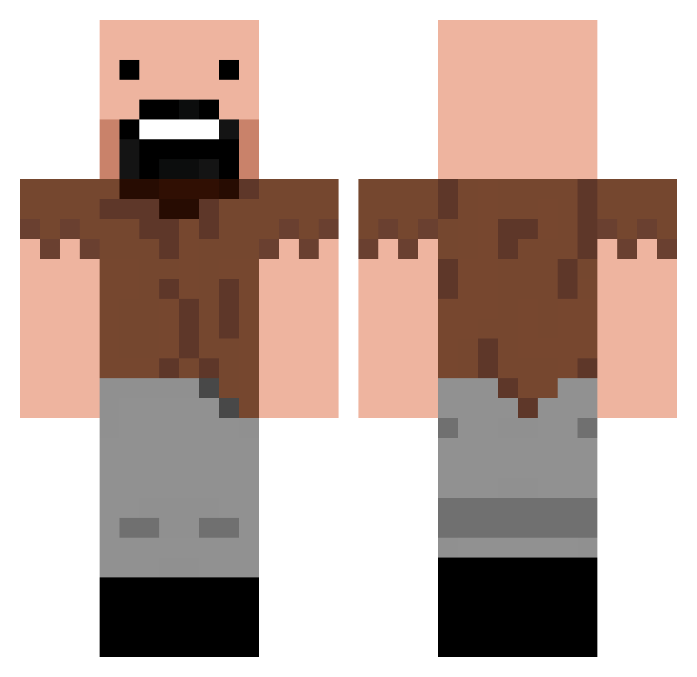 Ninja_Devon Minecraft skin, front and back view