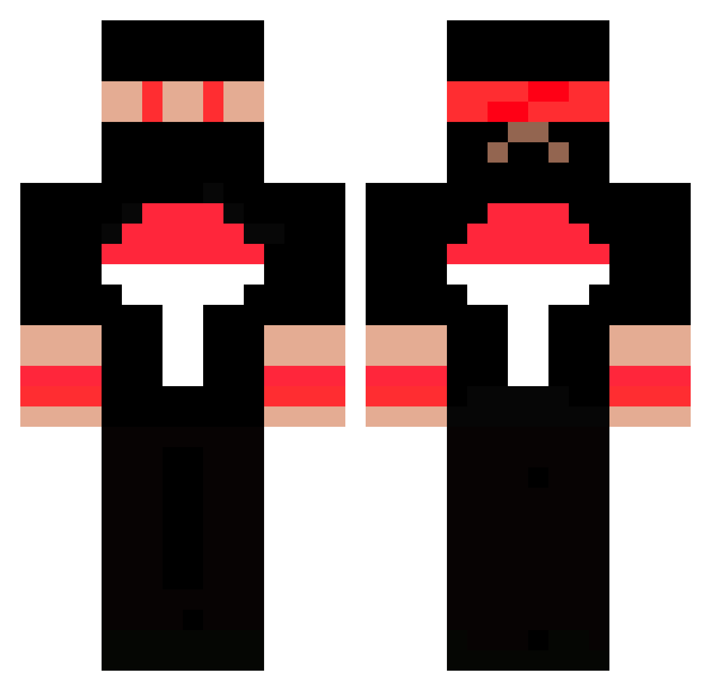 Chadney Minecraft skin, front and back view