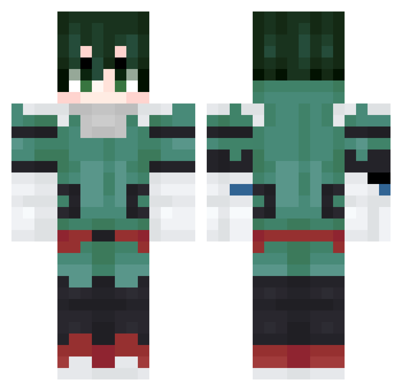 djSting1 Minecraft skin, front and back view