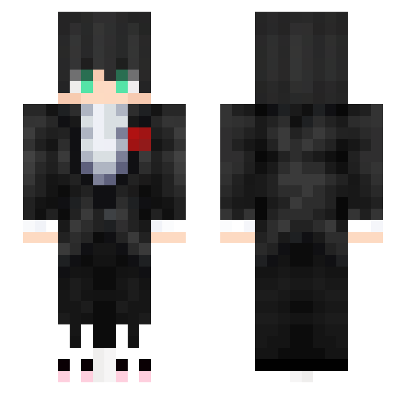 Haxtro Minecraft skin, front and back view