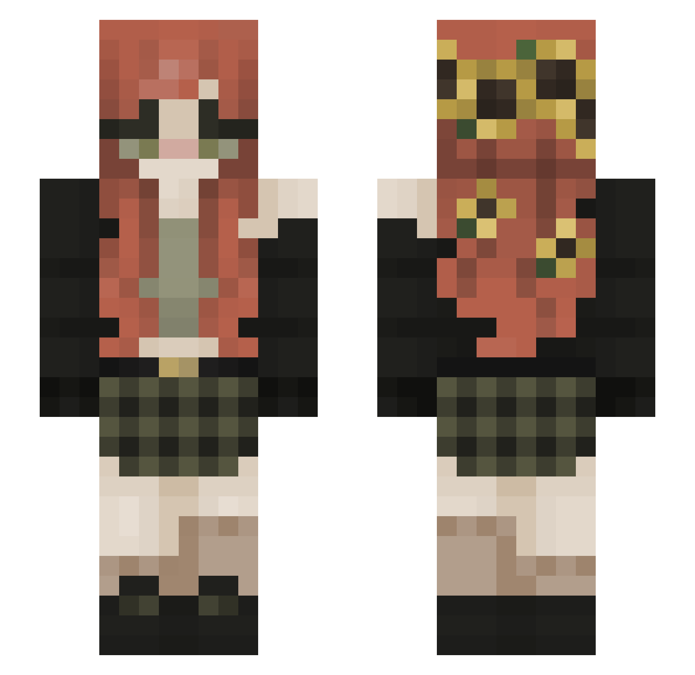 Kxrara Minecraft skin, front and back view