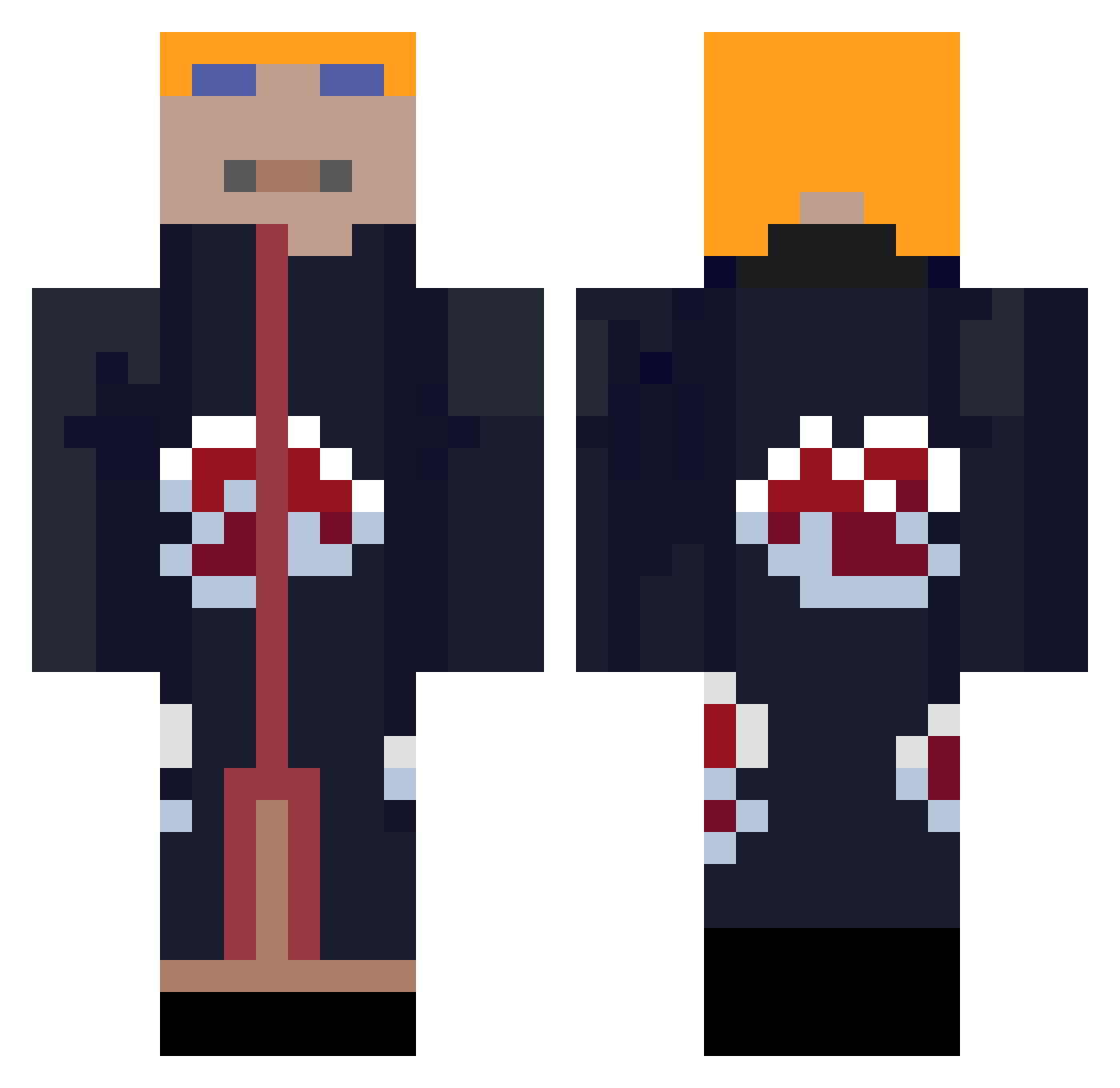 Tobsssss Minecraft skin, front and back view