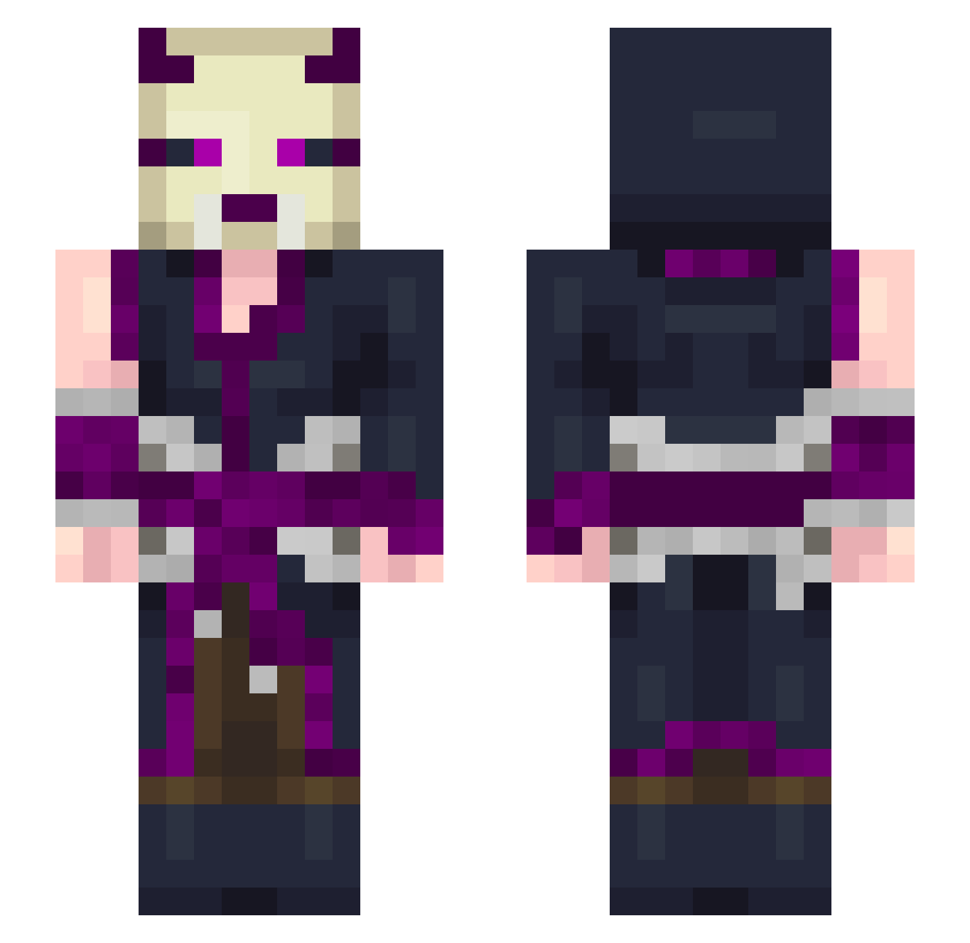 BigSavage Minecraft skin, front and back view