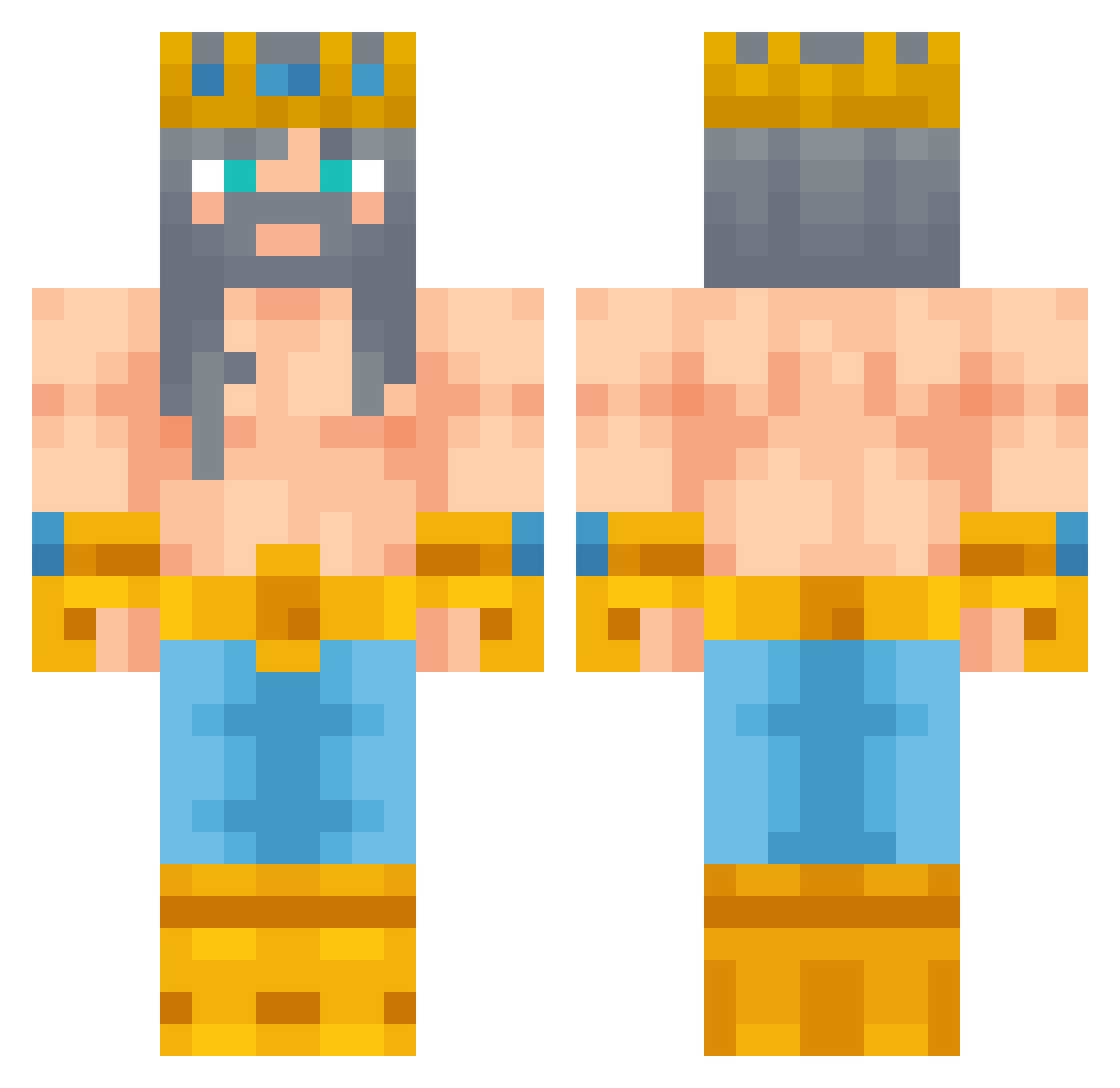 NitenWraith Minecraft skin, front and back view