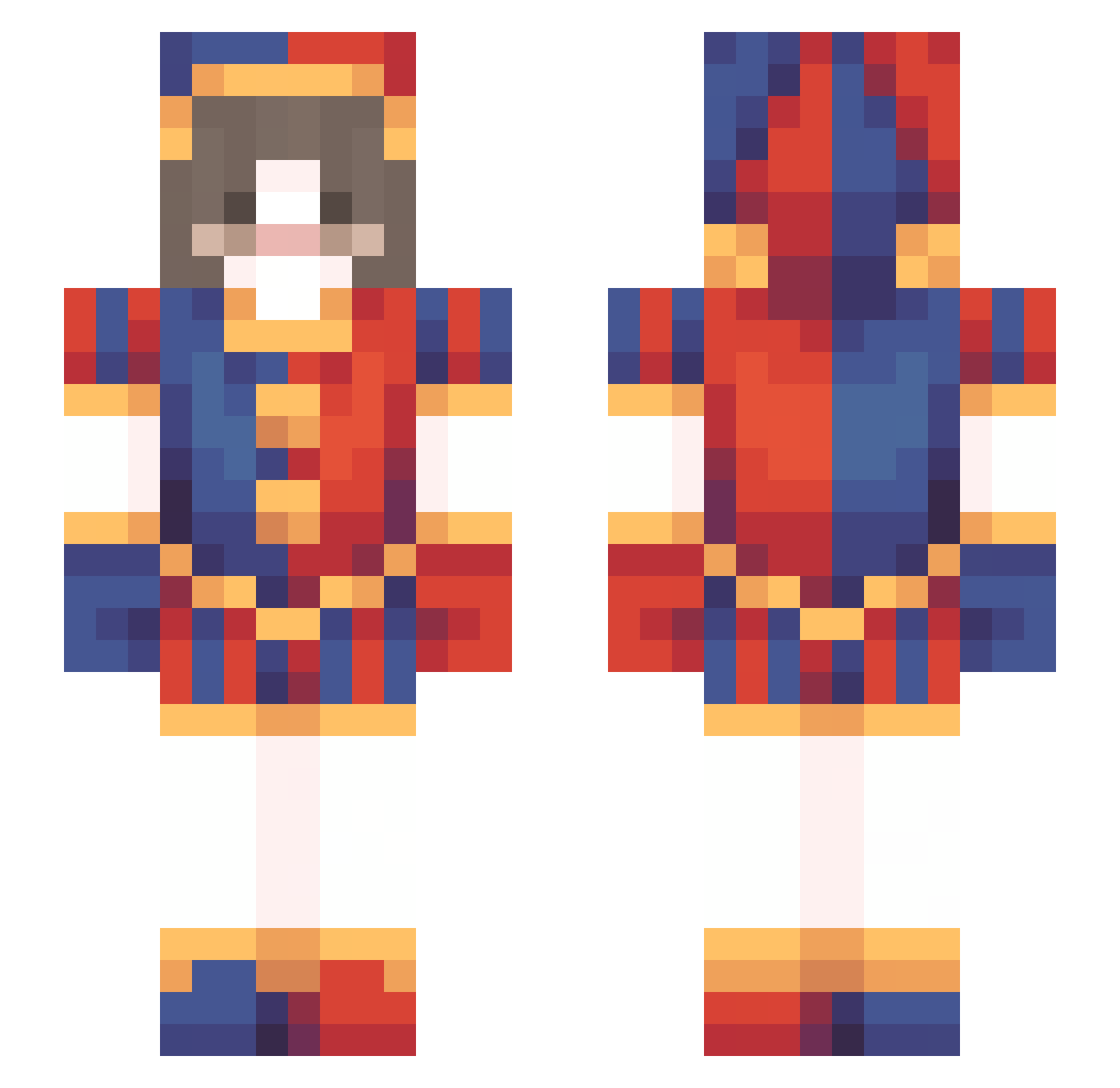 iRatatouill3 Minecraft skin, front and back view