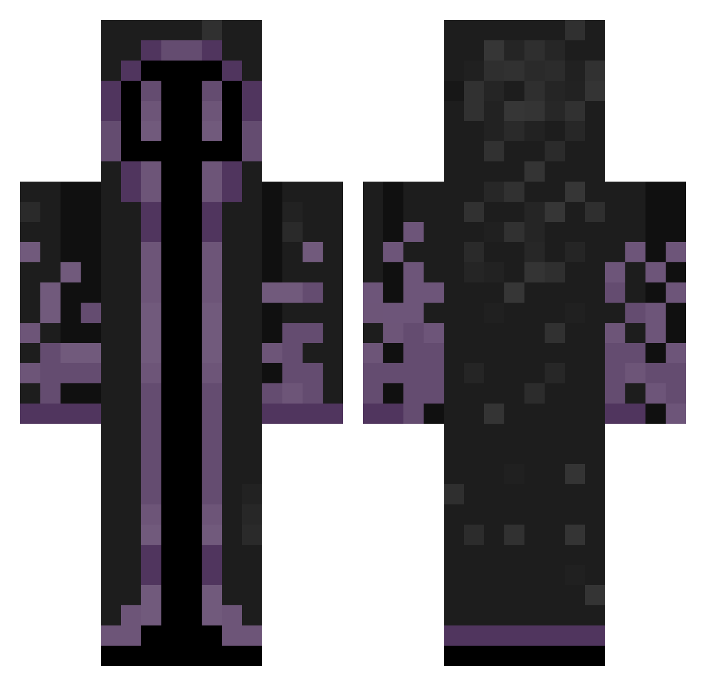 Meekssik Minecraft skin, front and back view