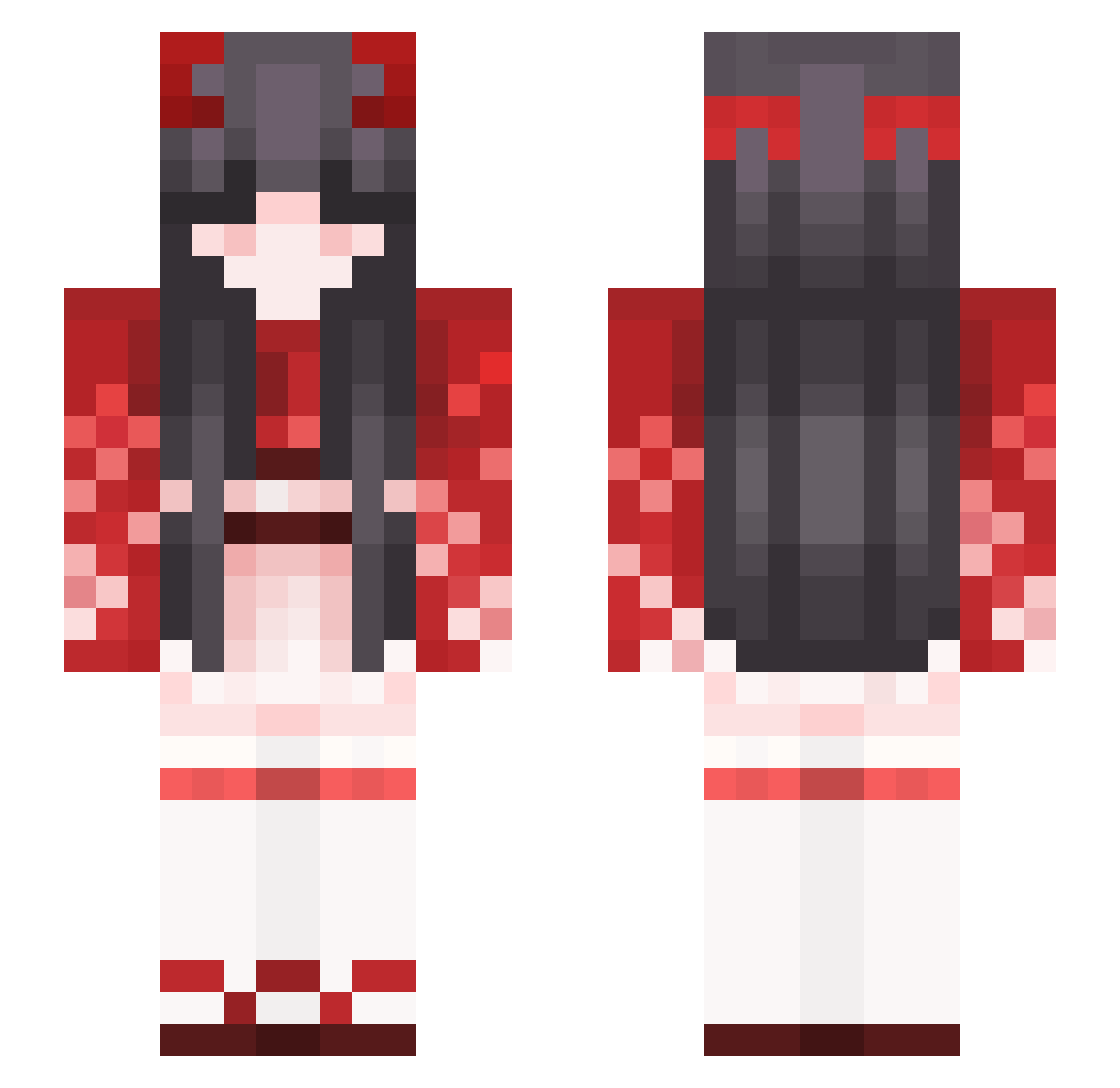 yuur2117 Minecraft skin, front and back view