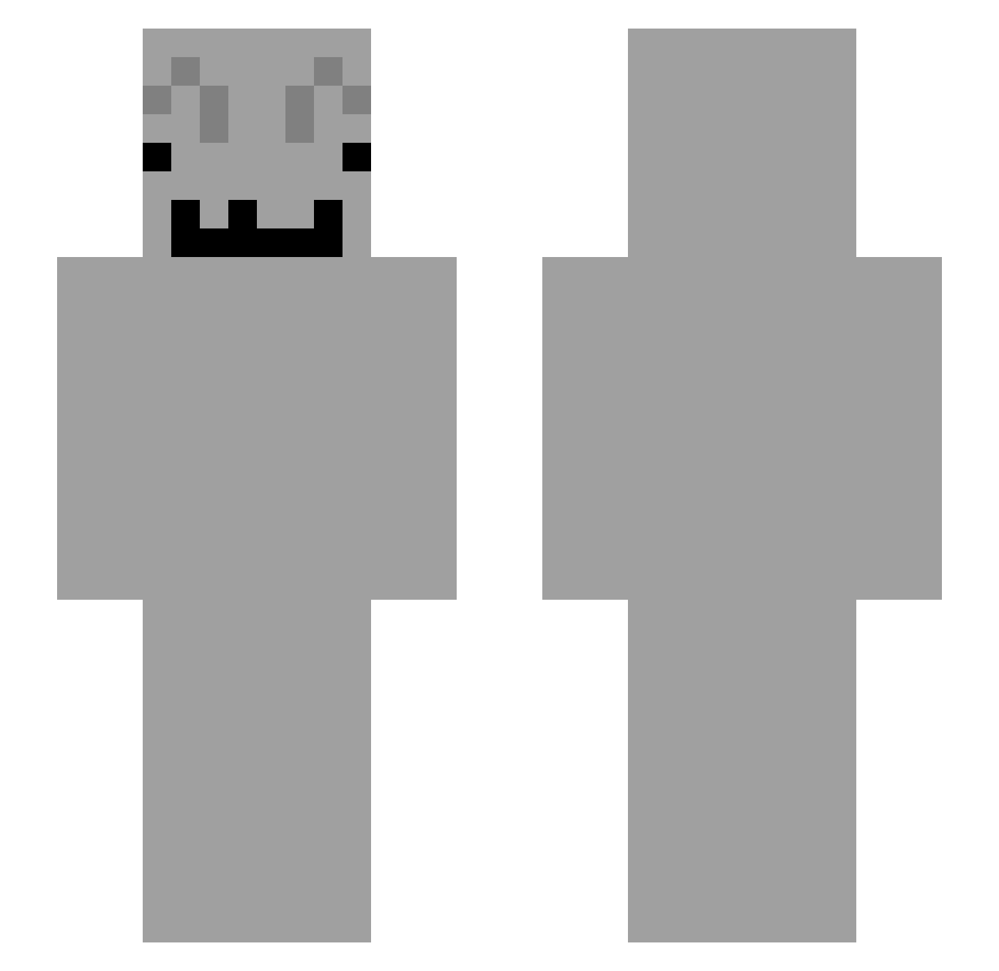 Puszek420 Minecraft skin, front and back view
