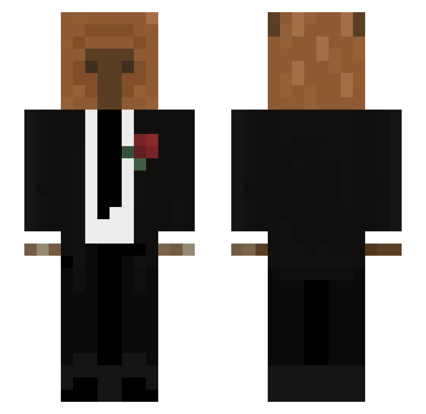 jctv31 Minecraft skin, front and back view