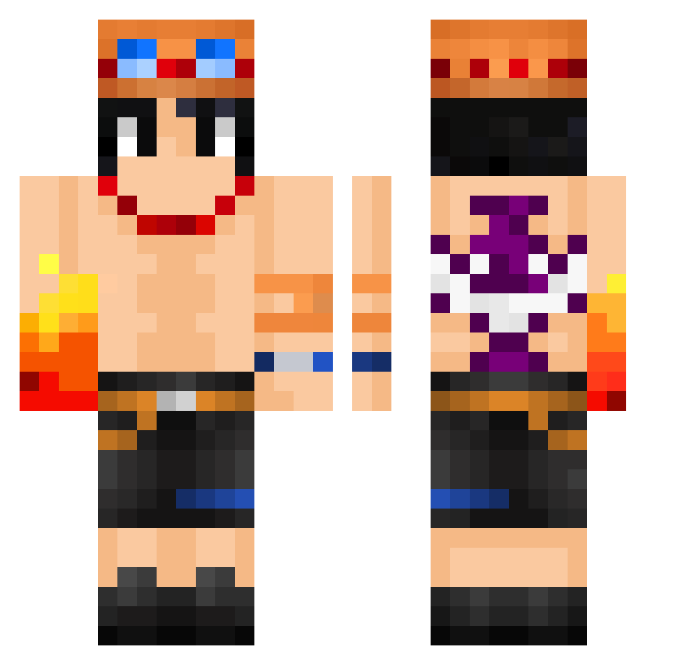 AC_off Minecraft skin, front and back view