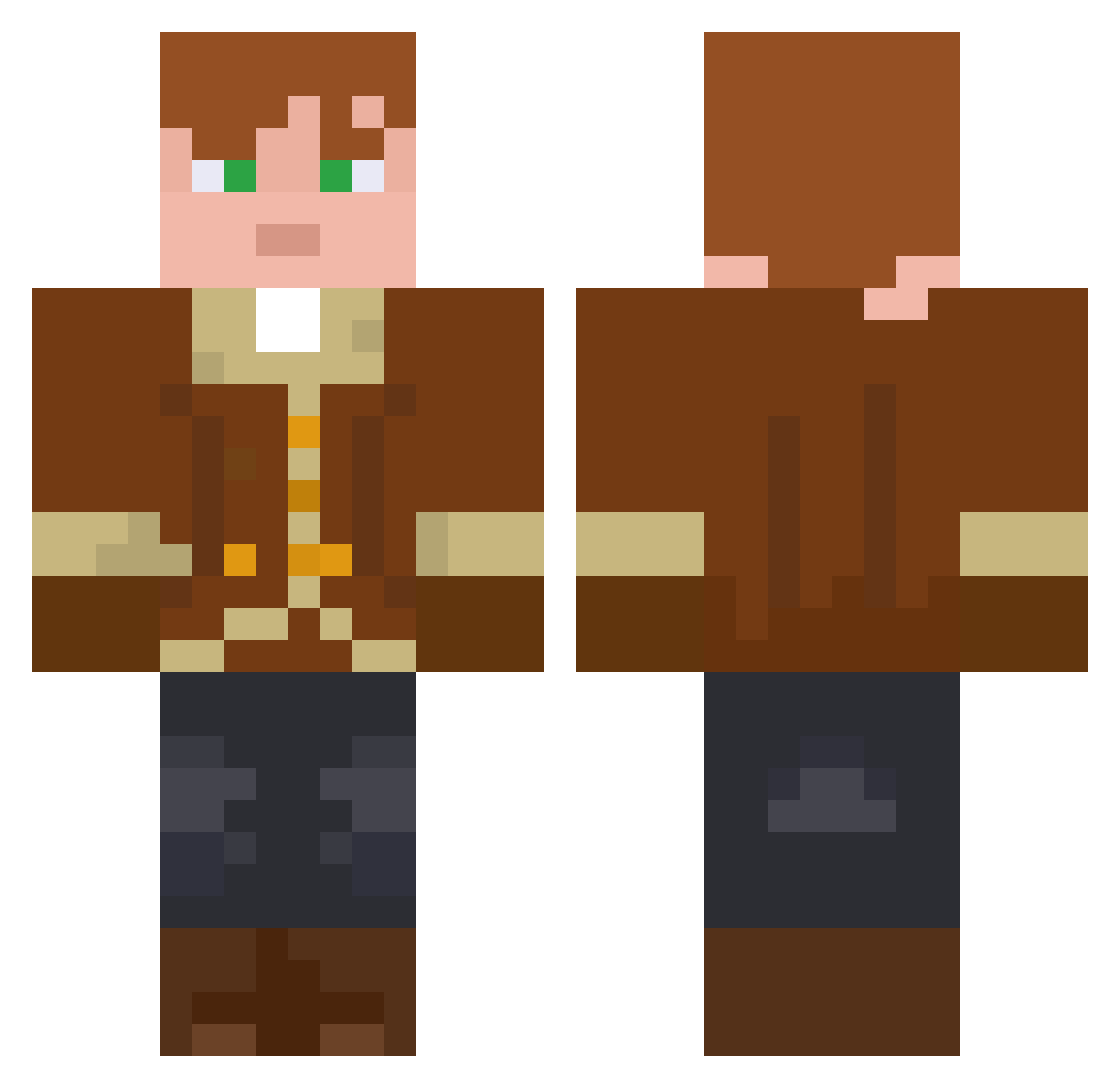 sucukbruder33 Minecraft skin, front and back view