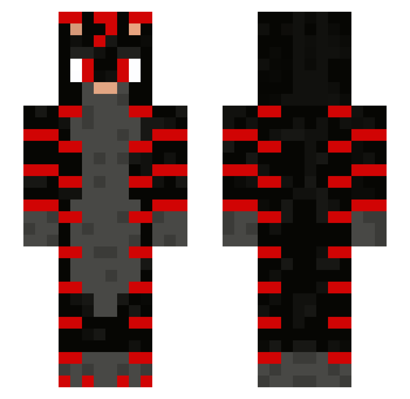 Kioko Minecraft skin, front and back view
