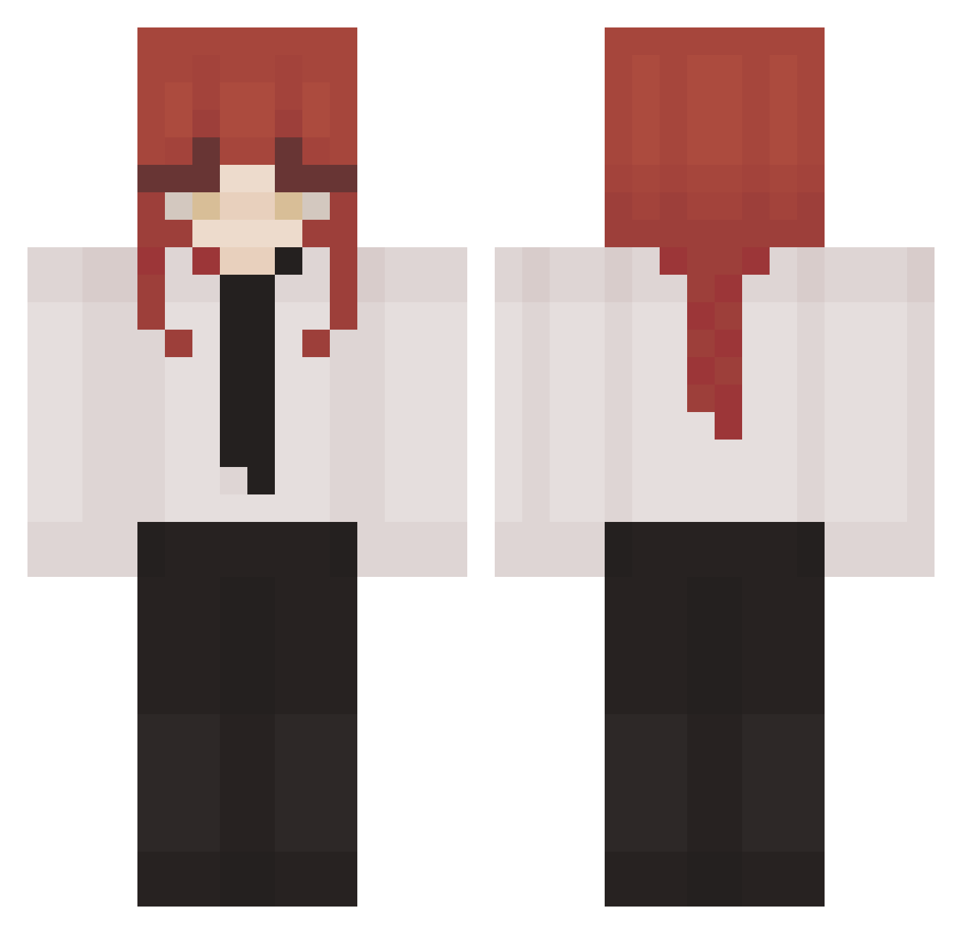 czarno_wszendzie Minecraft skin, front and back view