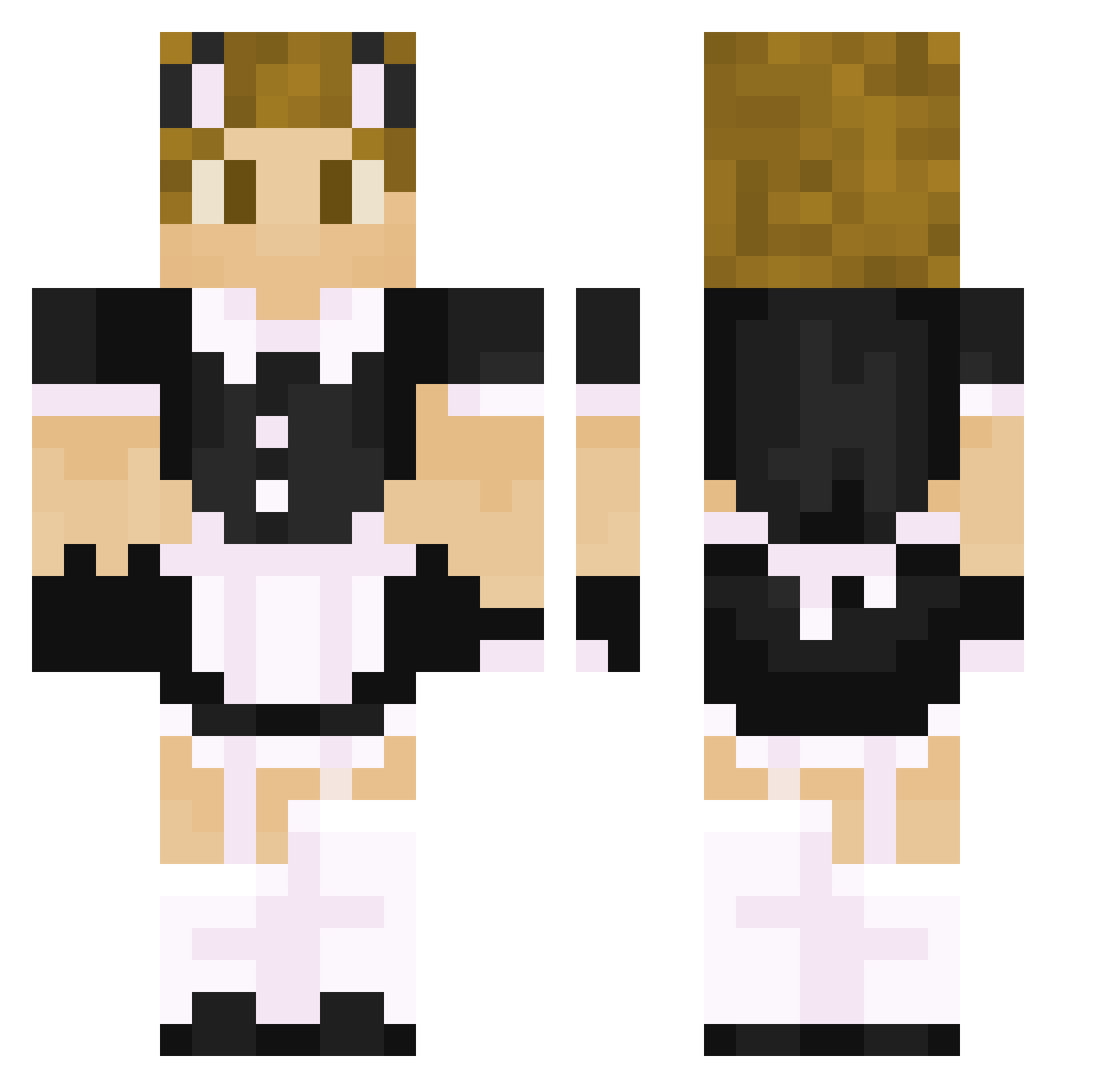 WickedDuck Minecraft skin, front and back view