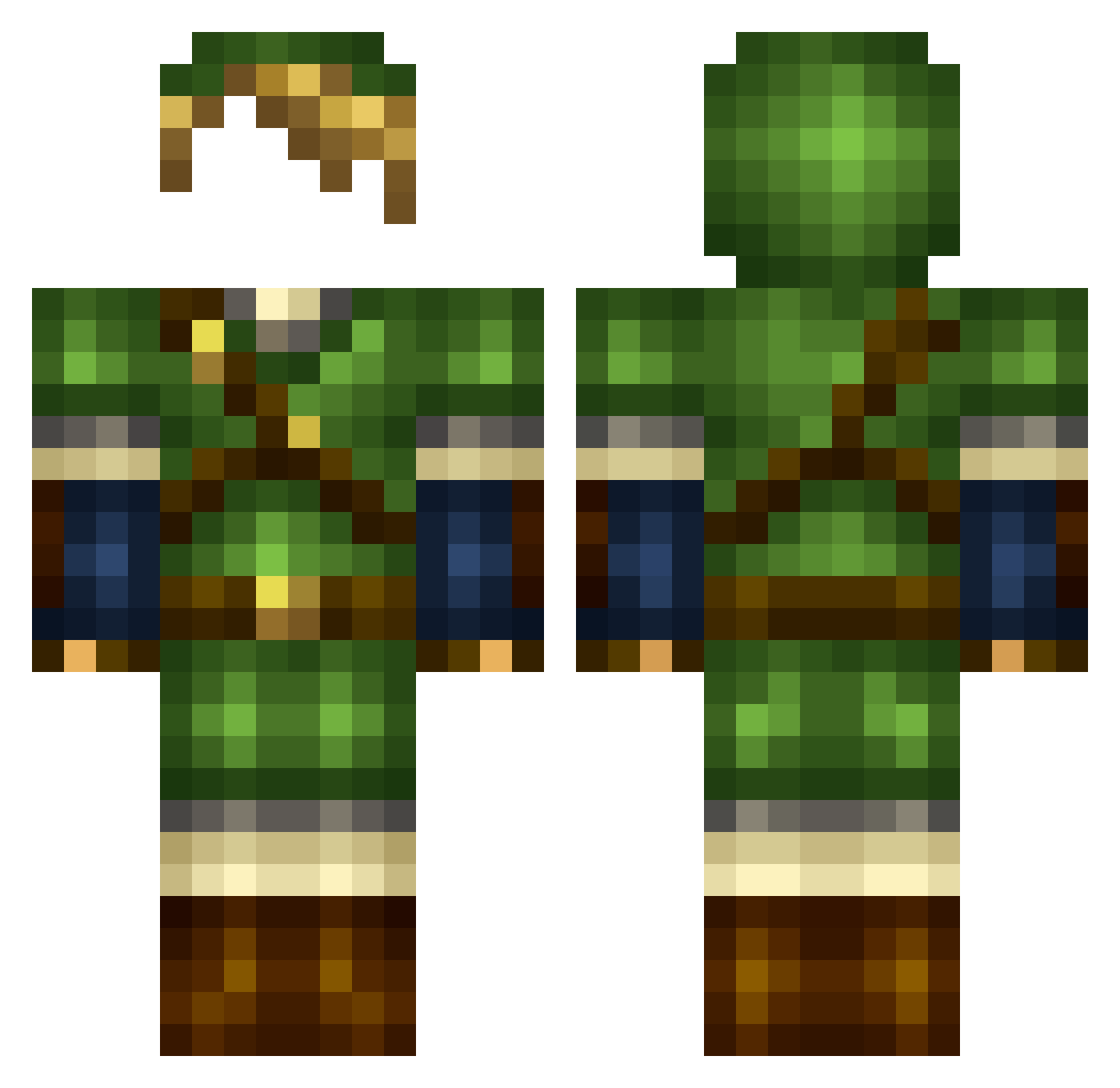 LazyLaze Minecraft skin, front and back view