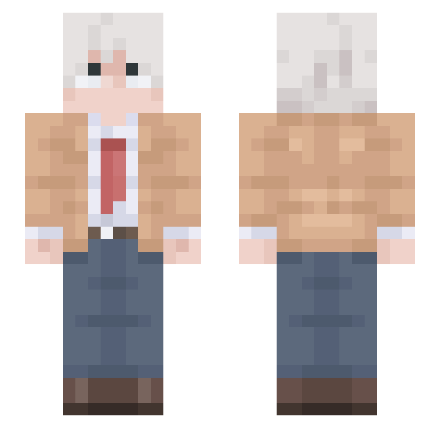 Best0l0ch Minecraft skin, front and back view