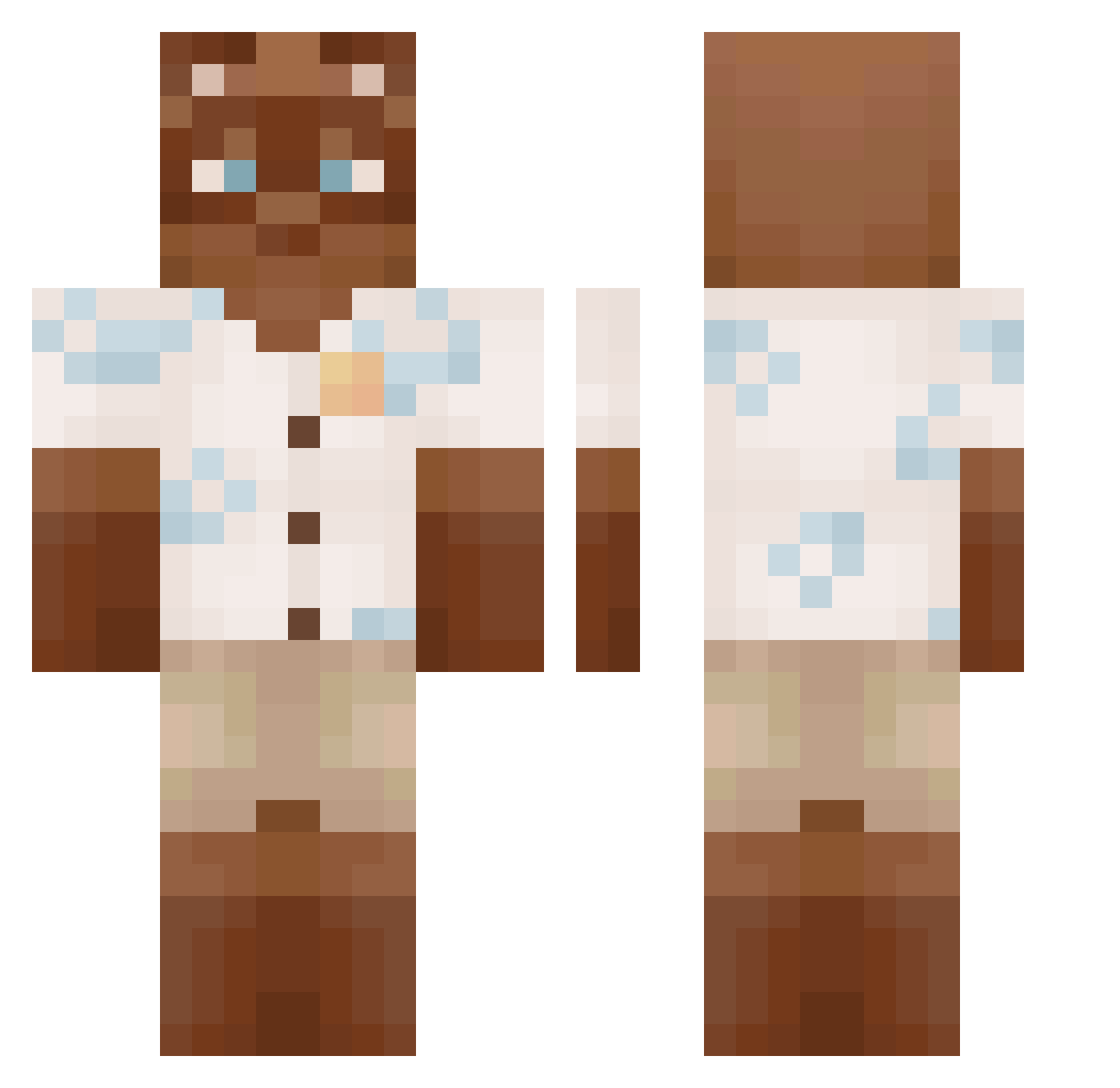 wharfboy Minecraft skin, front and back view