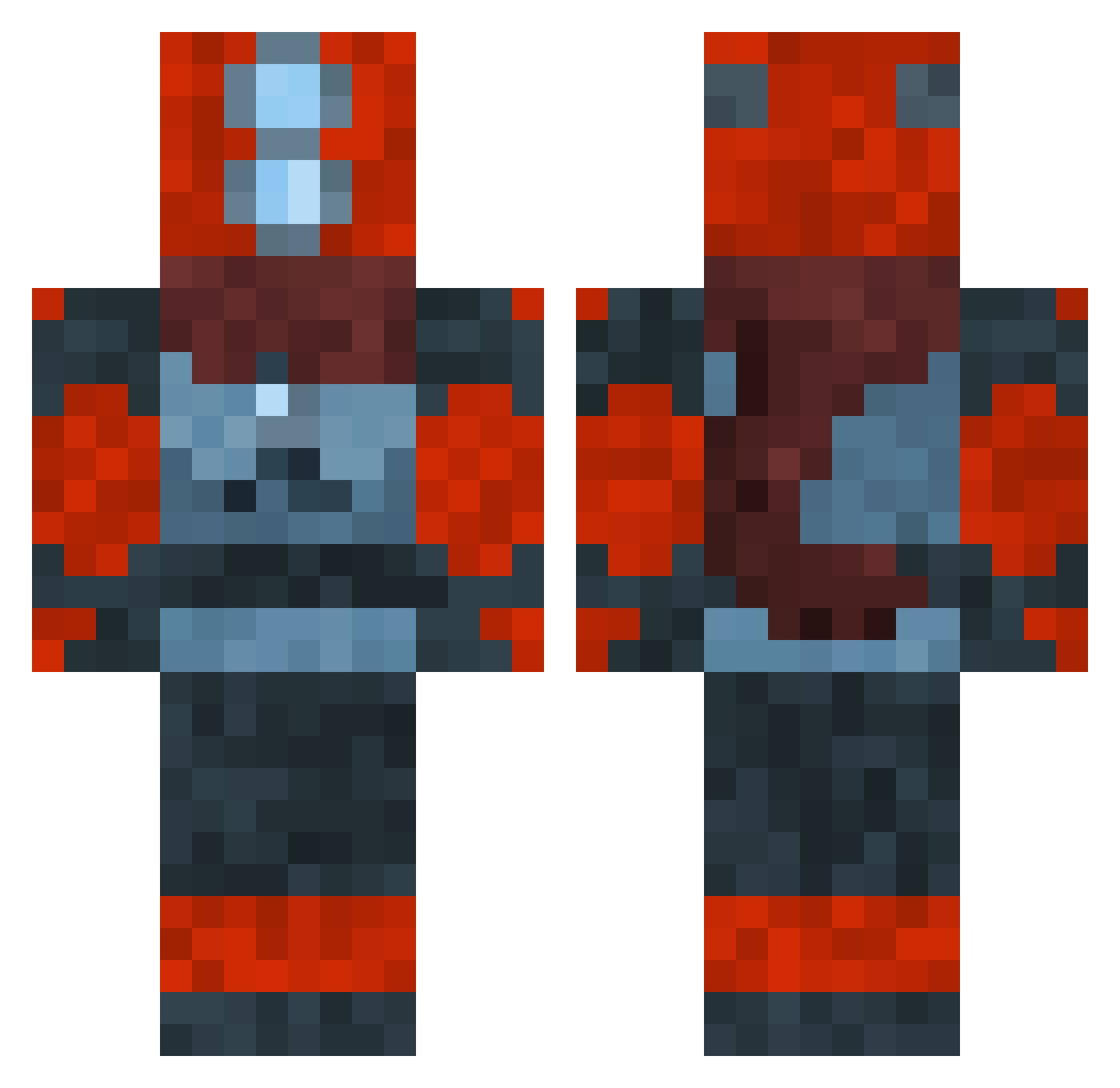 Honeybearii Minecraft skin, front and back view