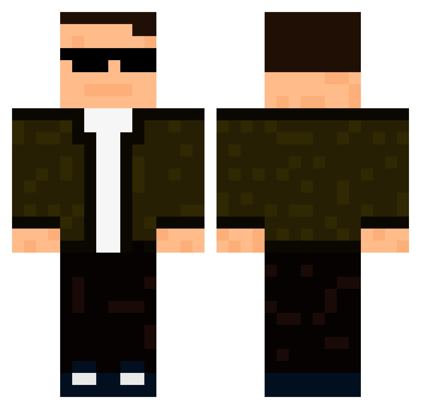 S_U_K_I Minecraft skin, front and back view