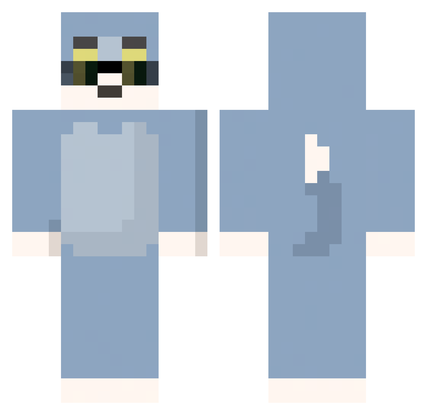 Kaneki993 Minecraft skin, front and back view