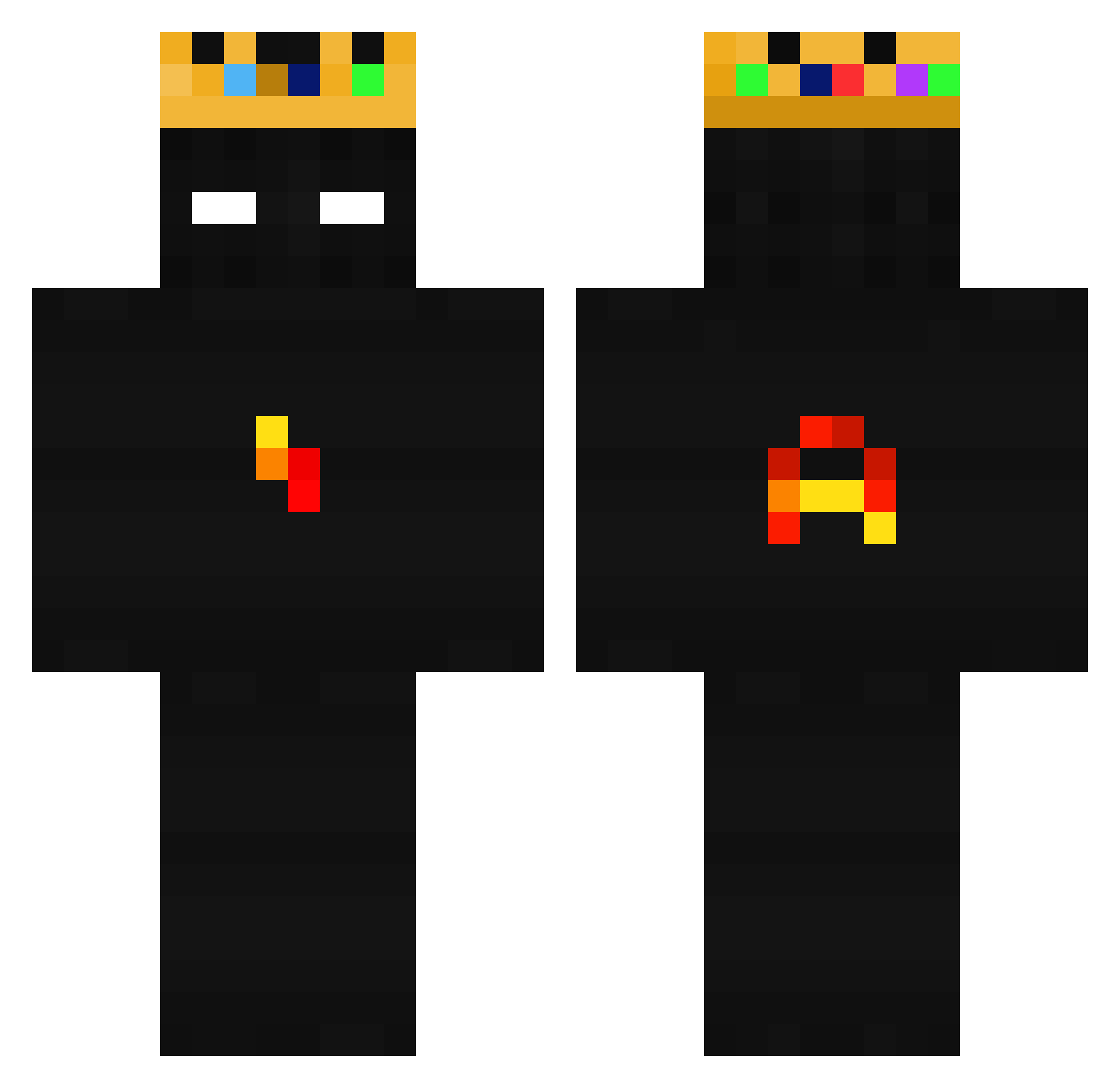 Adamantite_ Minecraft skin, front and back view
