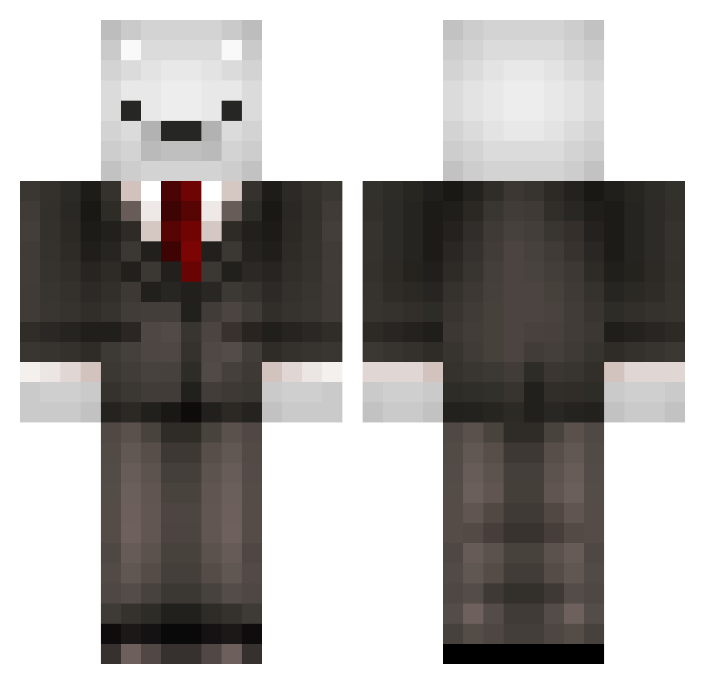 Polareloso Minecraft skin, front and back view
