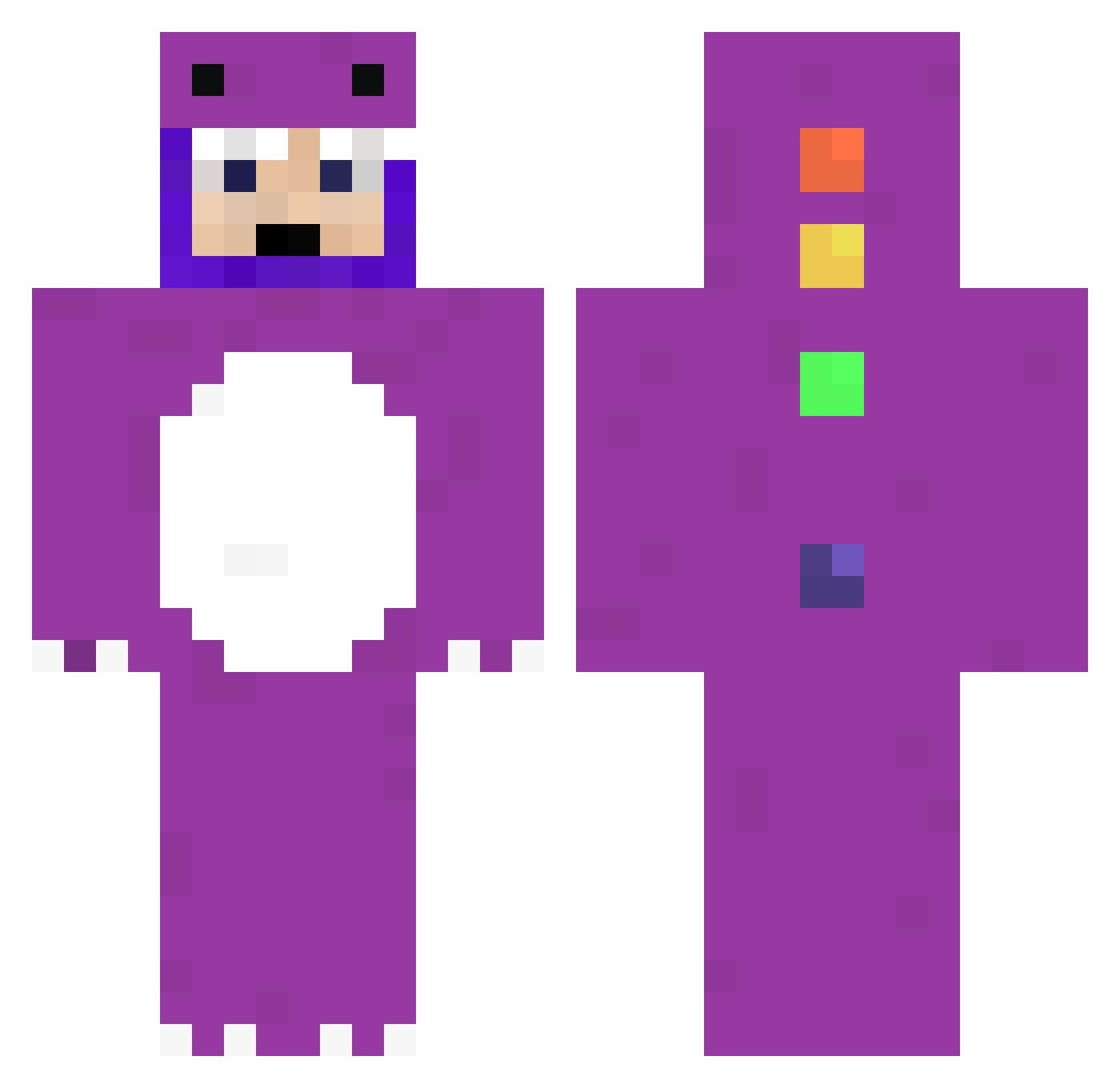 Formation Minecraft skin, front and back view