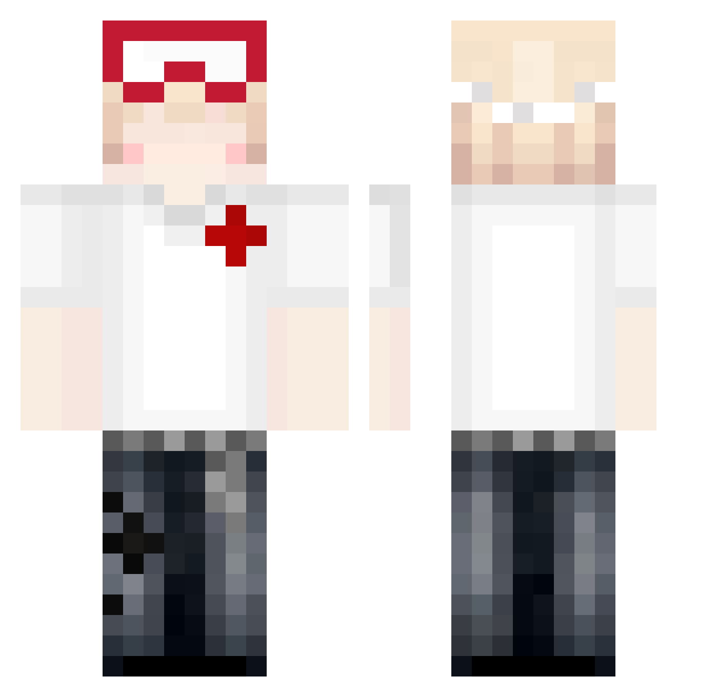 jooluca Minecraft skin, front and back view