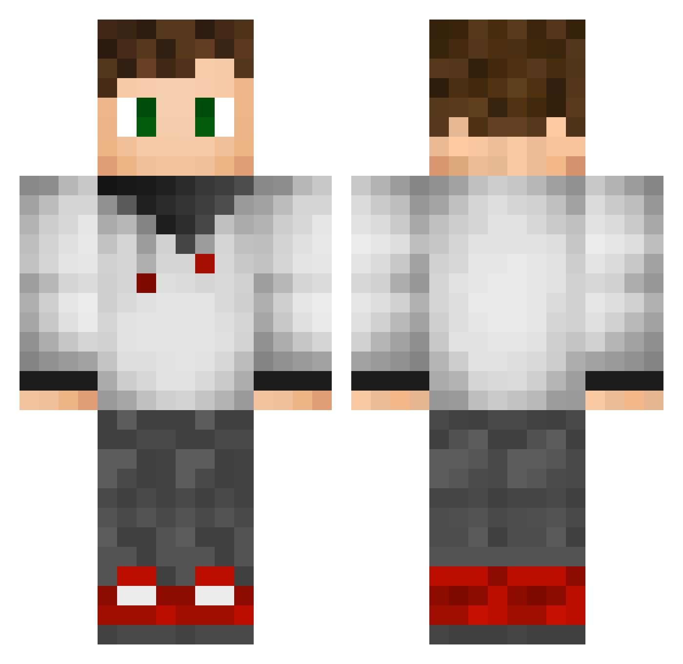 faceiturdead Minecraft skin, front and back view