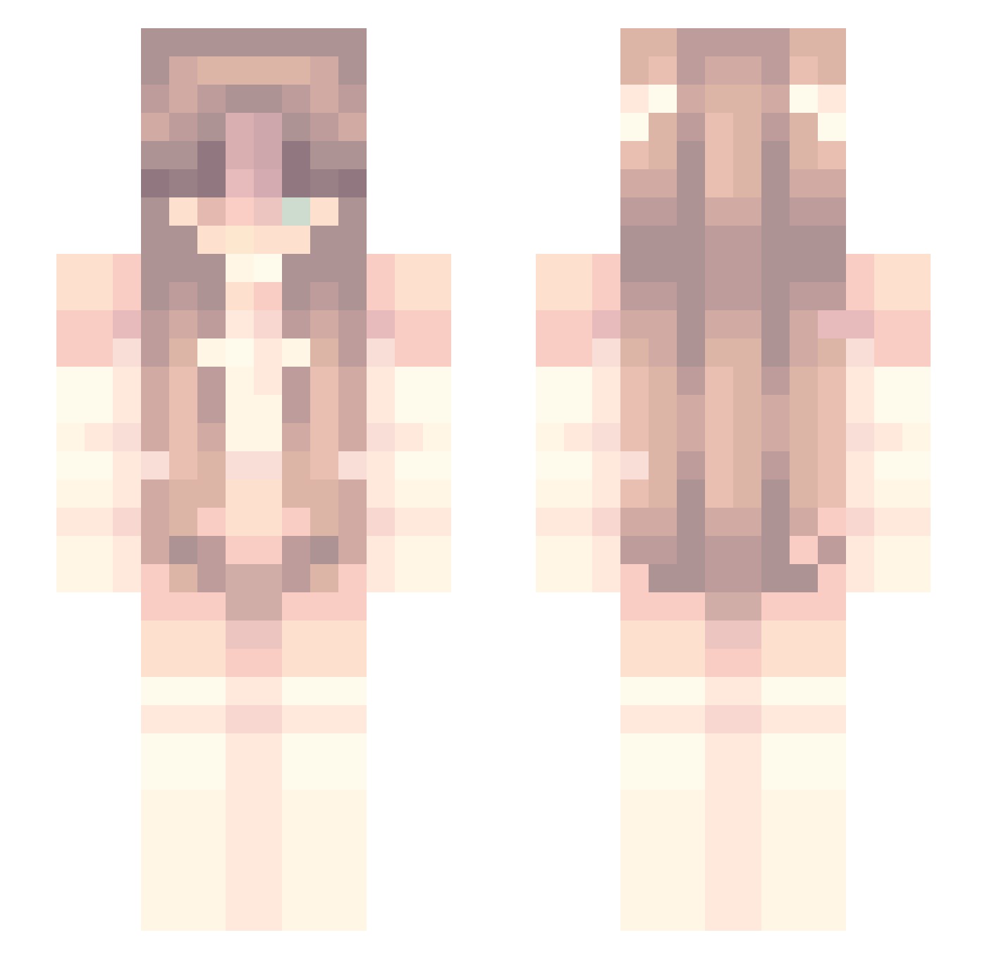 mimic18 Minecraft skin, front and back view