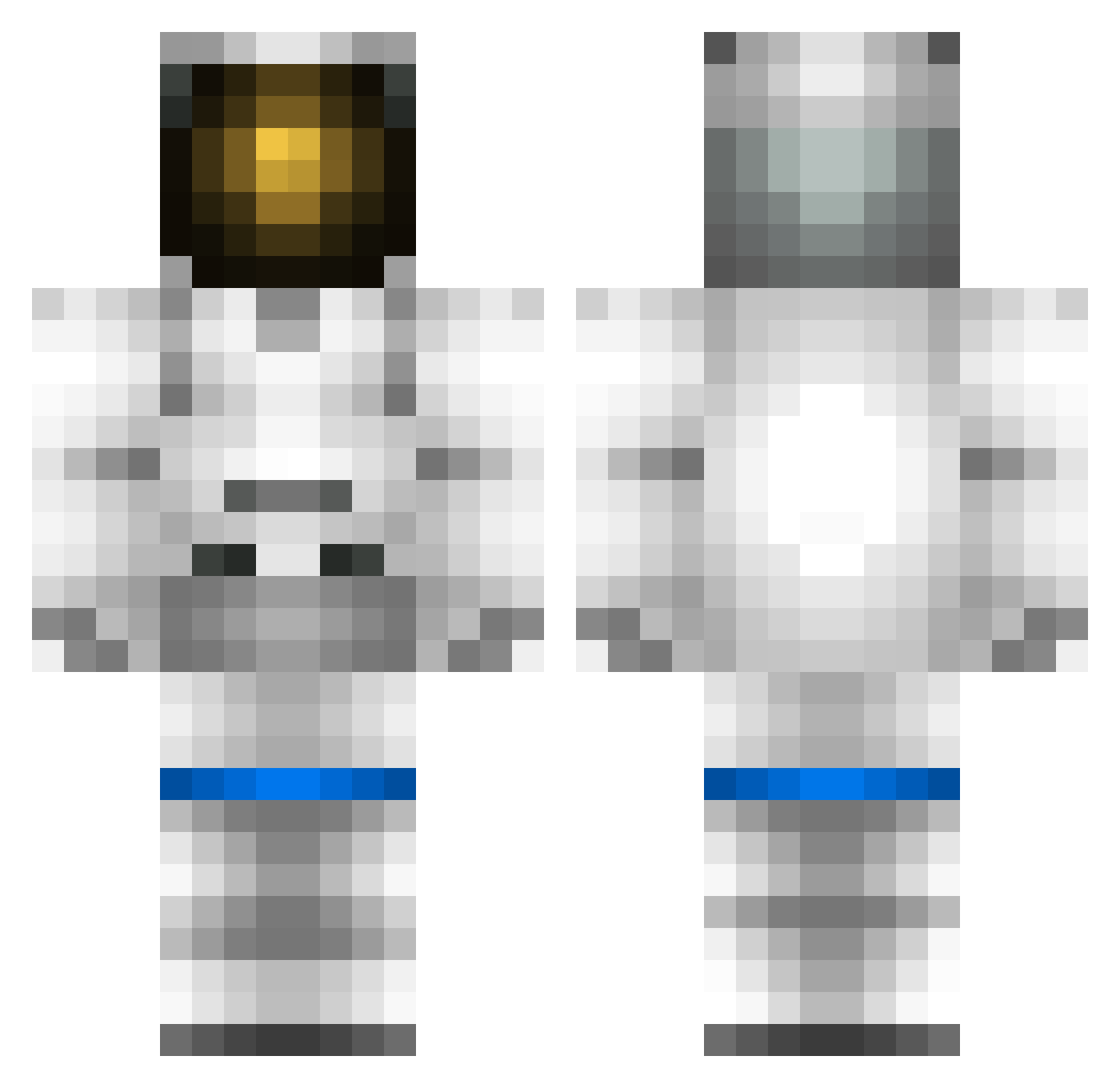 lpearl Minecraft skin, front and back view