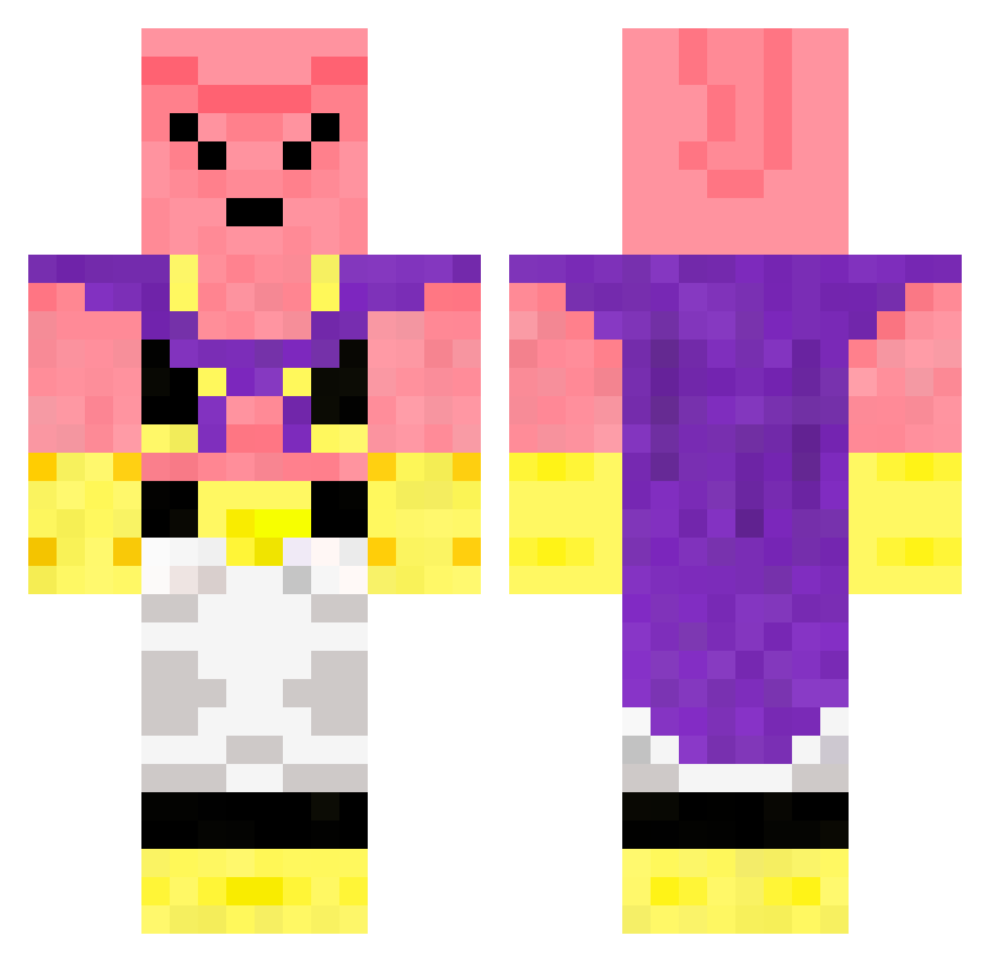 Cloff_23 Minecraft skin, front and back view