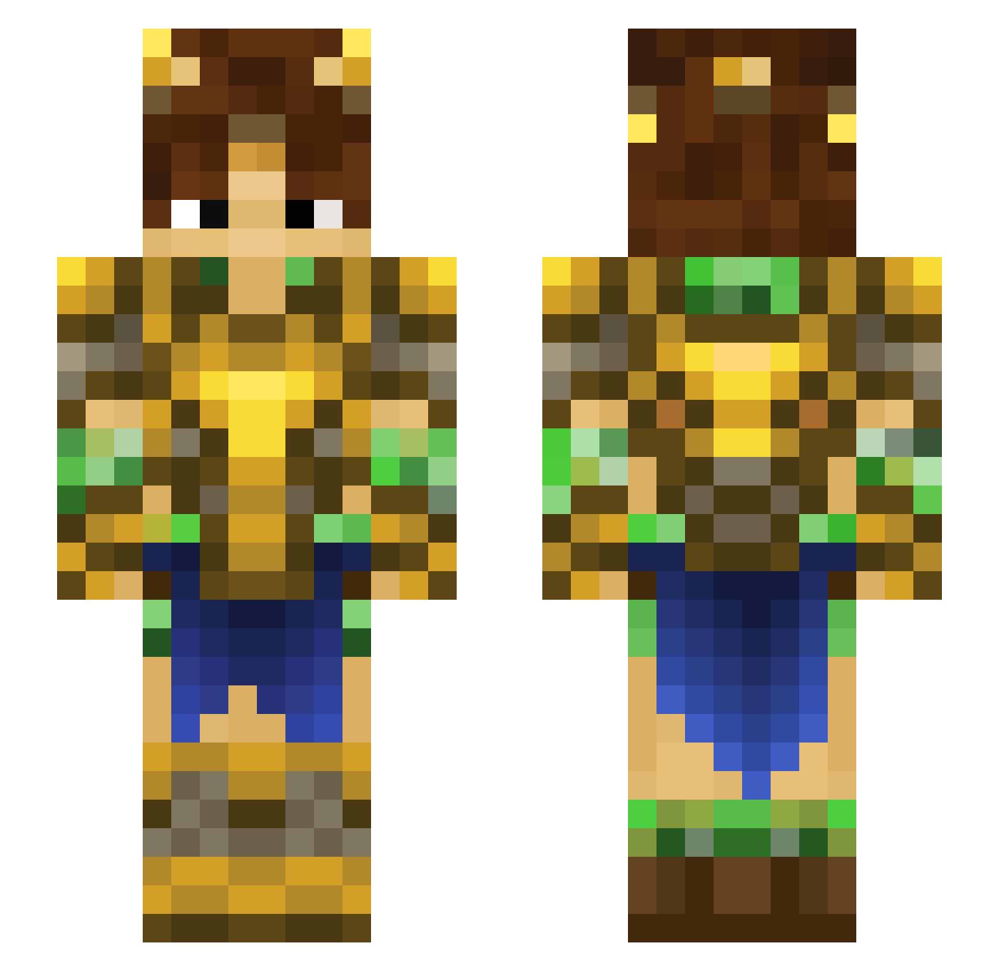 Creeperexplod Minecraft skin, front and back view