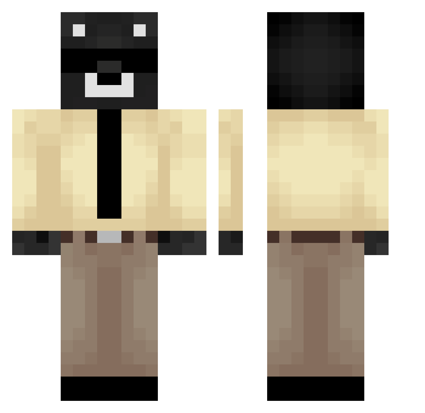 Significo Minecraft skin, front and back view