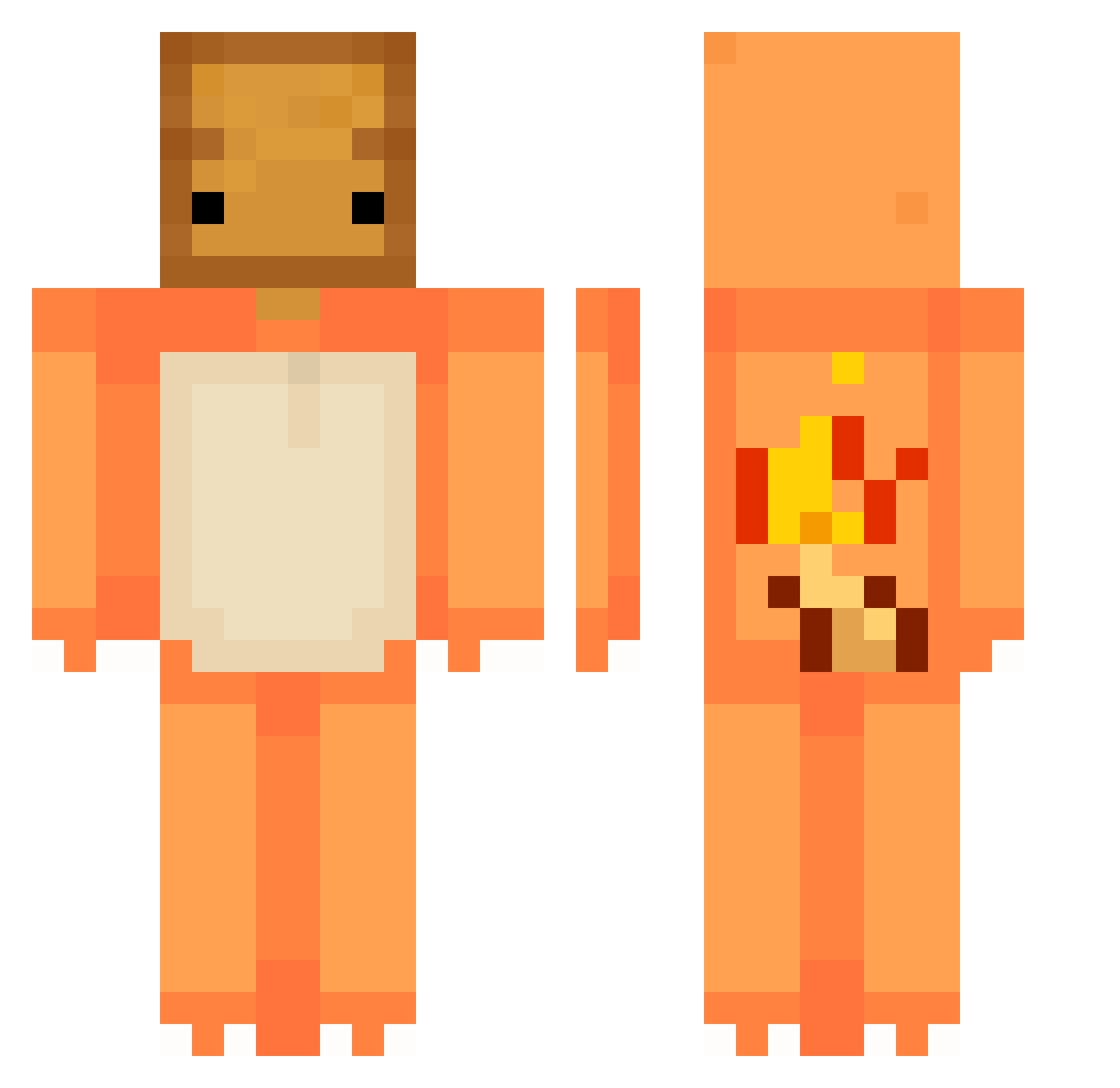 Shorttbread Minecraft skin, front and back view