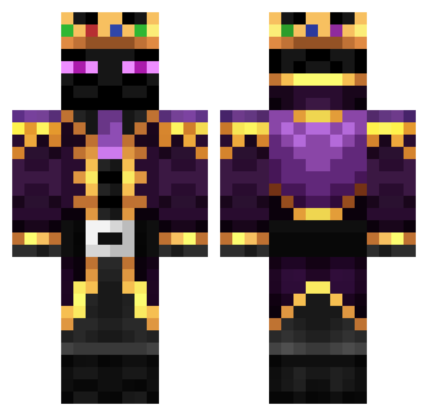 Thirdy09 Minecraft skin, front and back view