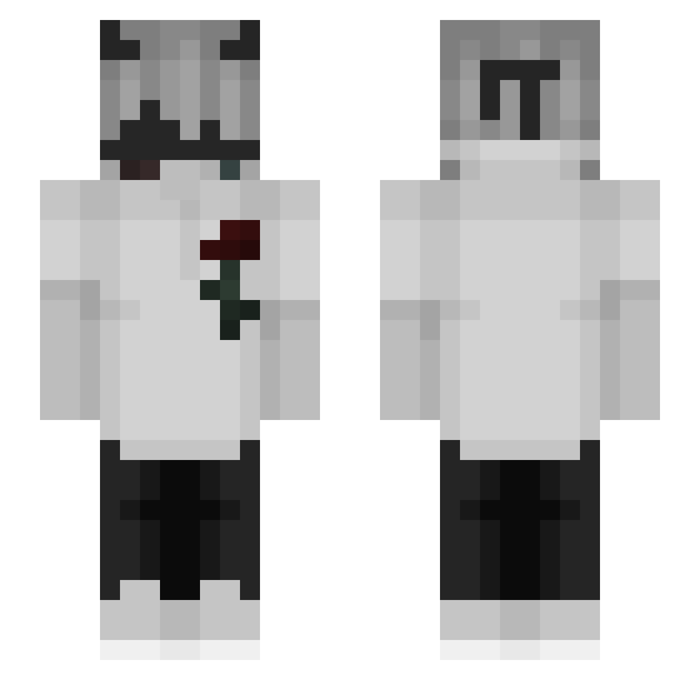 UnMarsSurLaLune Minecraft skin, front and back view