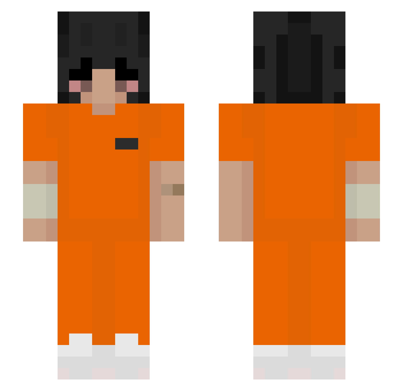 dxsxpirr Minecraft skin, front and back view