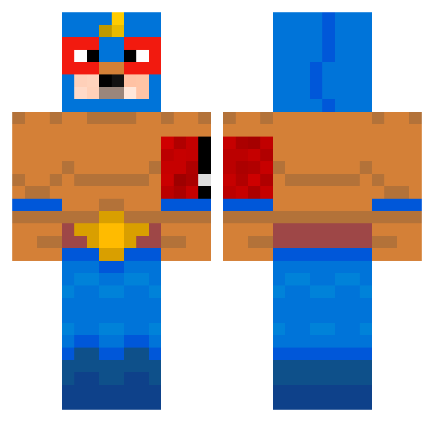 jujijujij Minecraft skin, front and back view