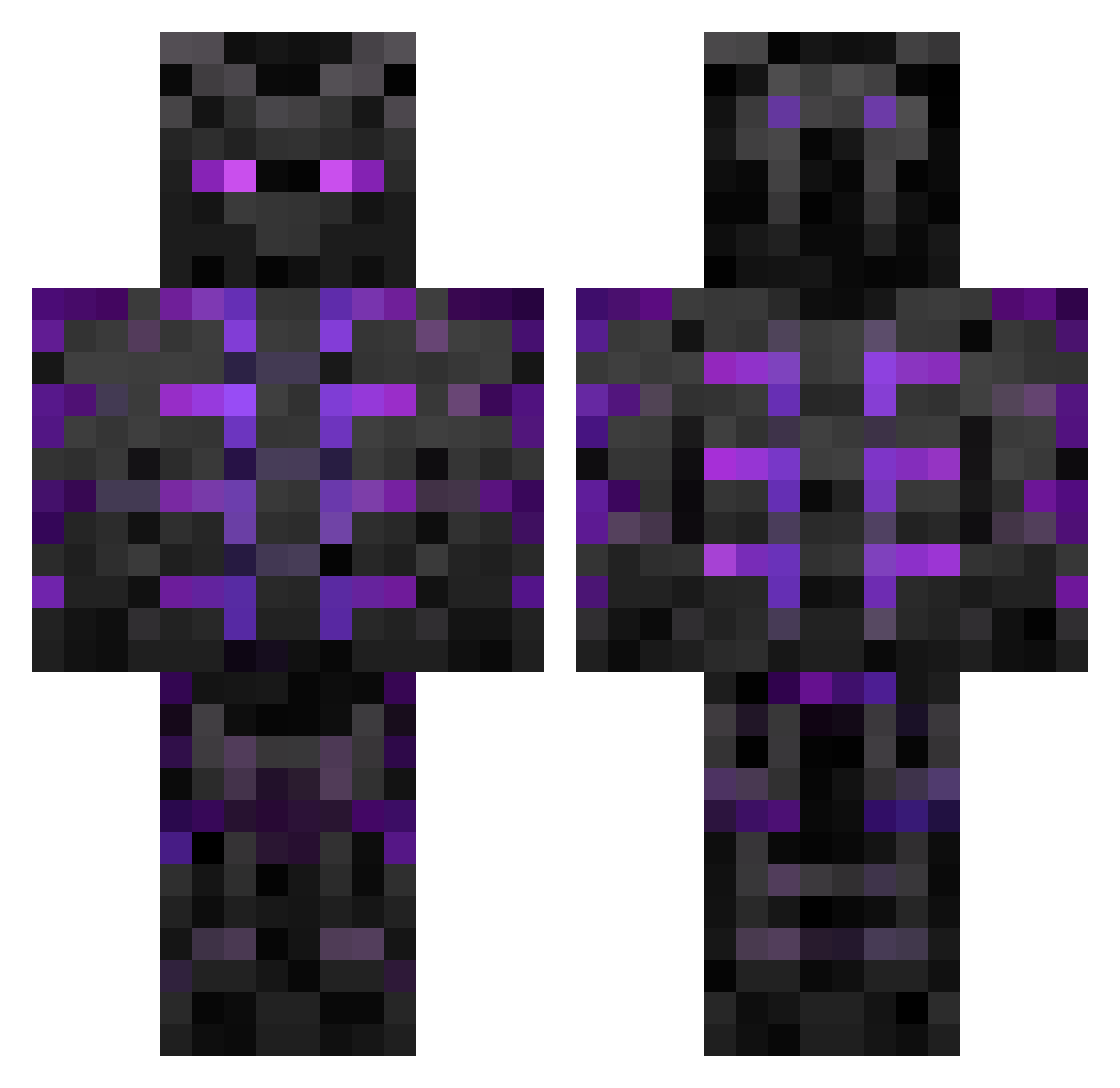 NinjaSkiwi Minecraft skin, front and back view