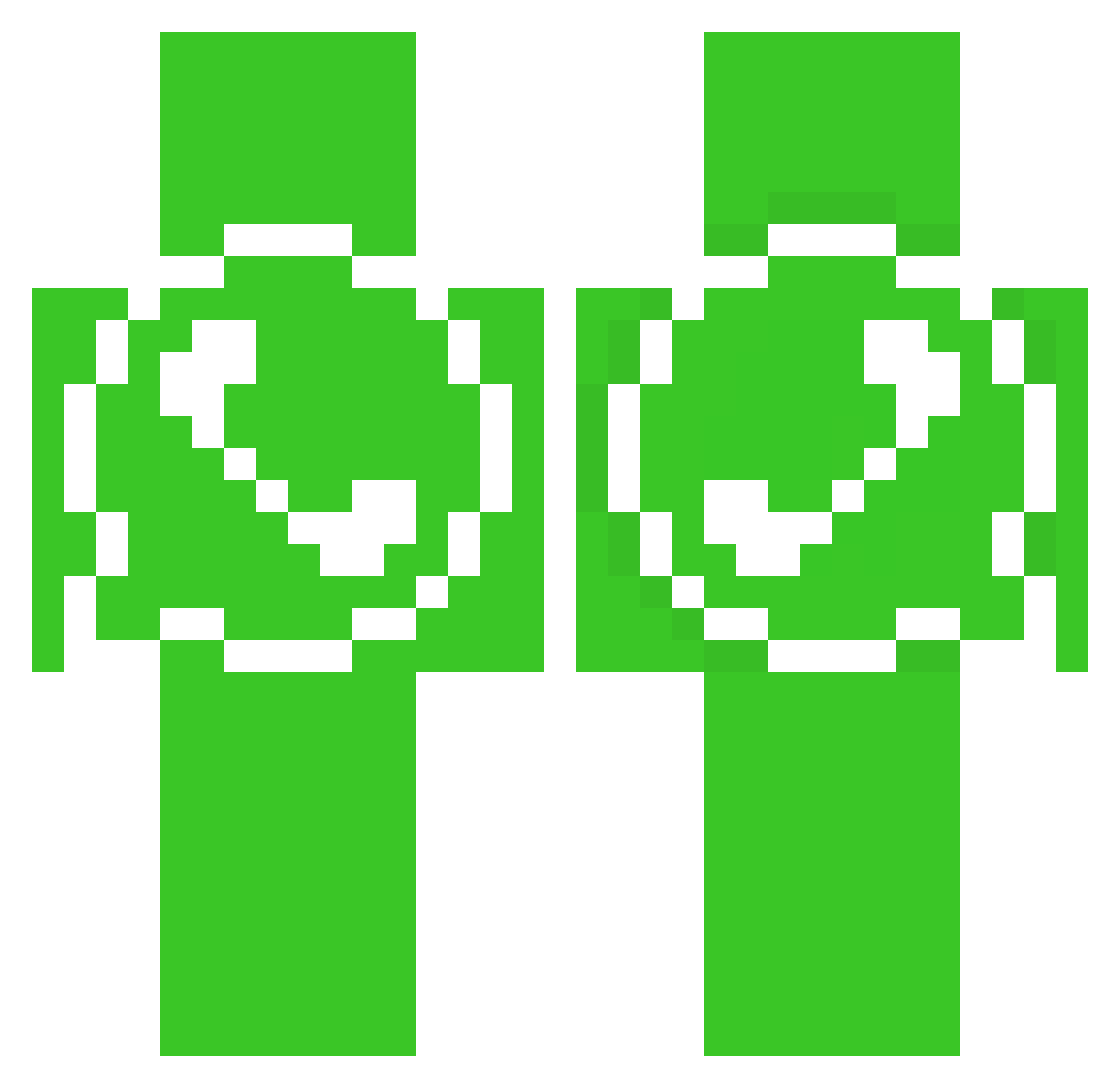 YeetDabMcFapDab2 Minecraft skin, front and back view