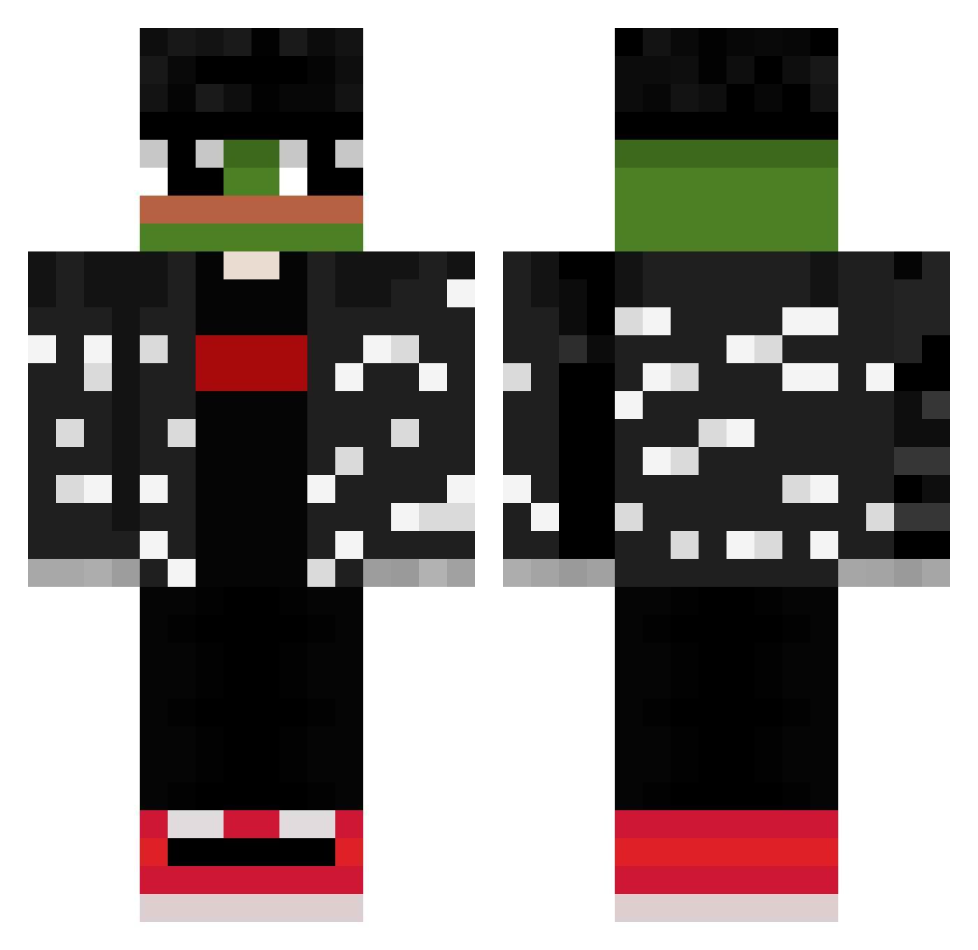 LOTUSGUY10 Minecraft skin, front and back view