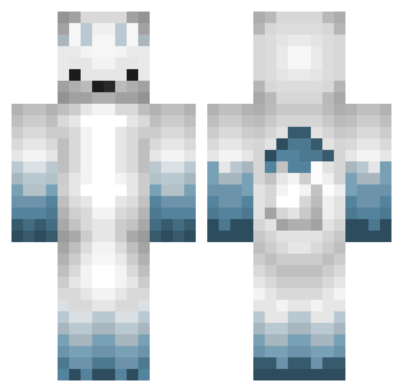 simcecz Minecraft skin, front and back view