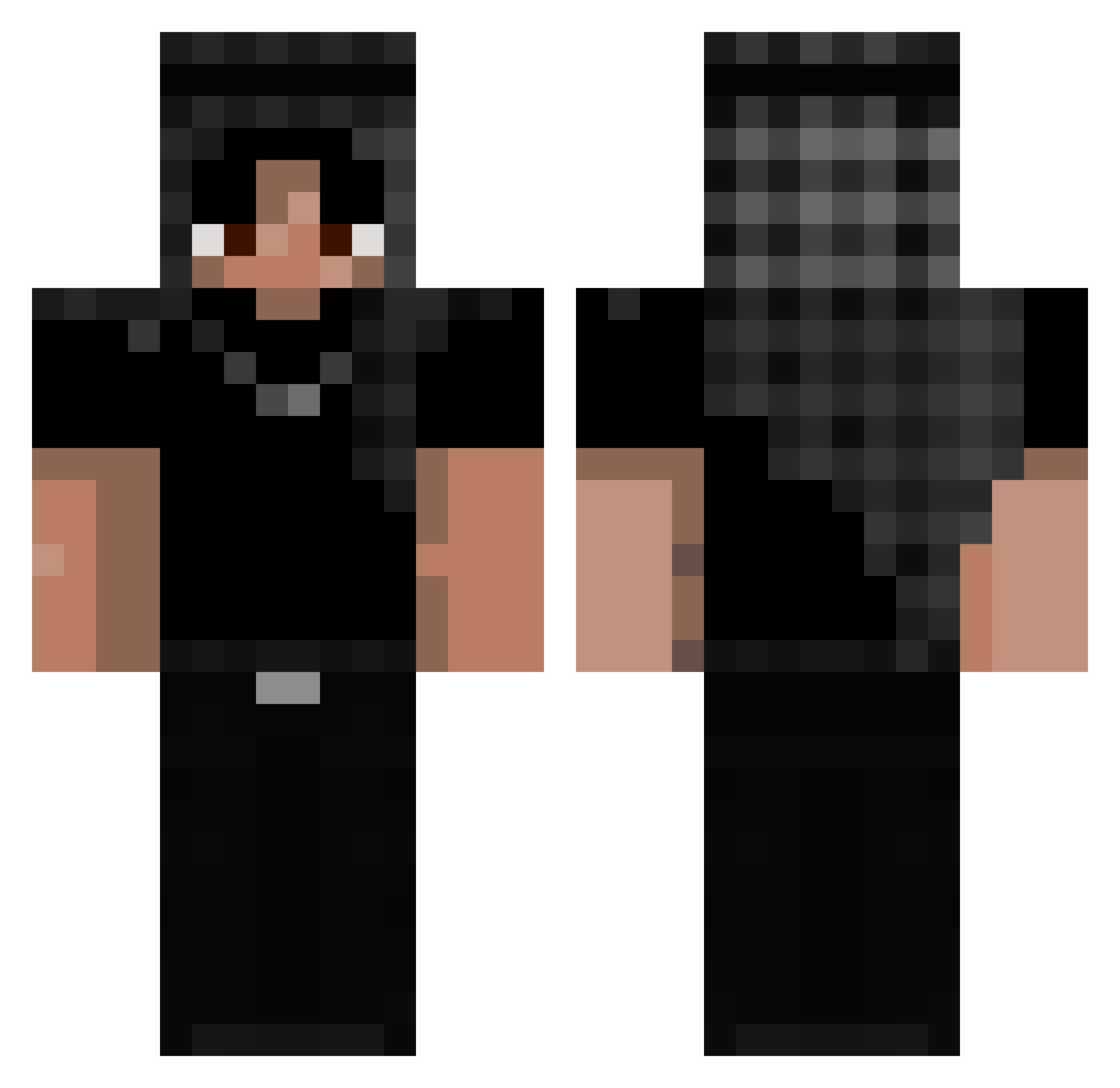 _KRUCIAL_ Minecraft skin, front and back view